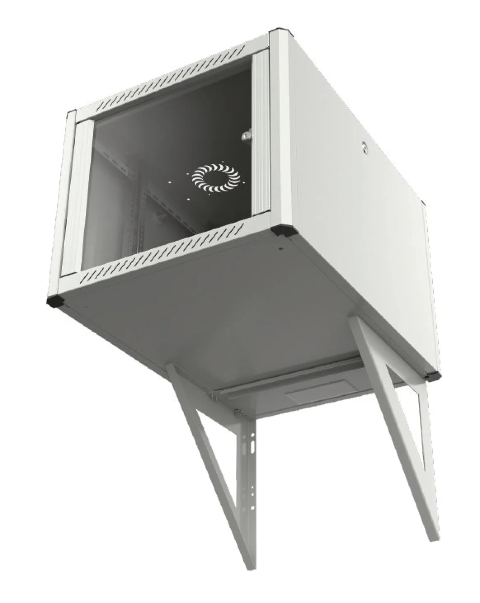 Stützelement für Wandgehäuse Tiefe 800mm RAL 7035, 2er Set – Bild 2