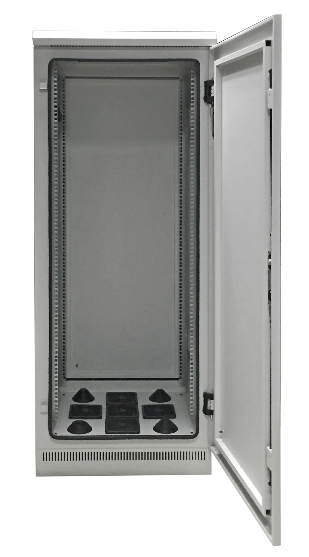 19" Netzwerkschrank 42HE 800x1000, IP55, mit vormontiertem Sockel, RAL7035 – Bild 2