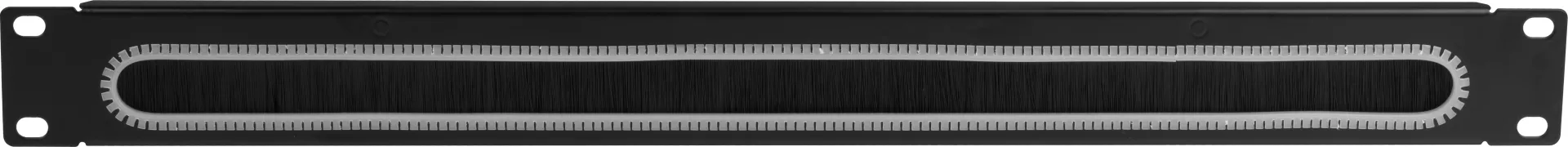 19" 1HE Kabeldurchführung mit Bürstenleiste, RAL9005 – Bild 3