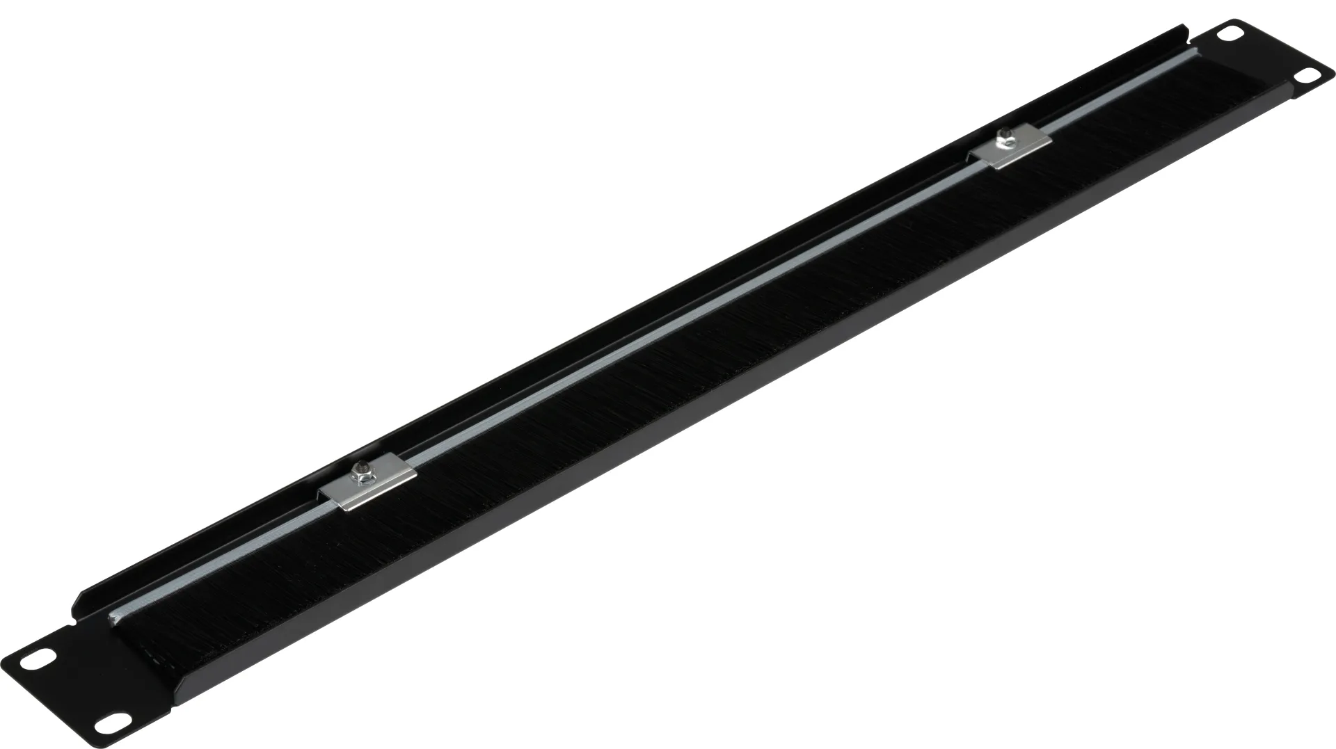 19" 1HE Kabeldurchführung mit Bürstenleiste, RAL9005 – Bild 5