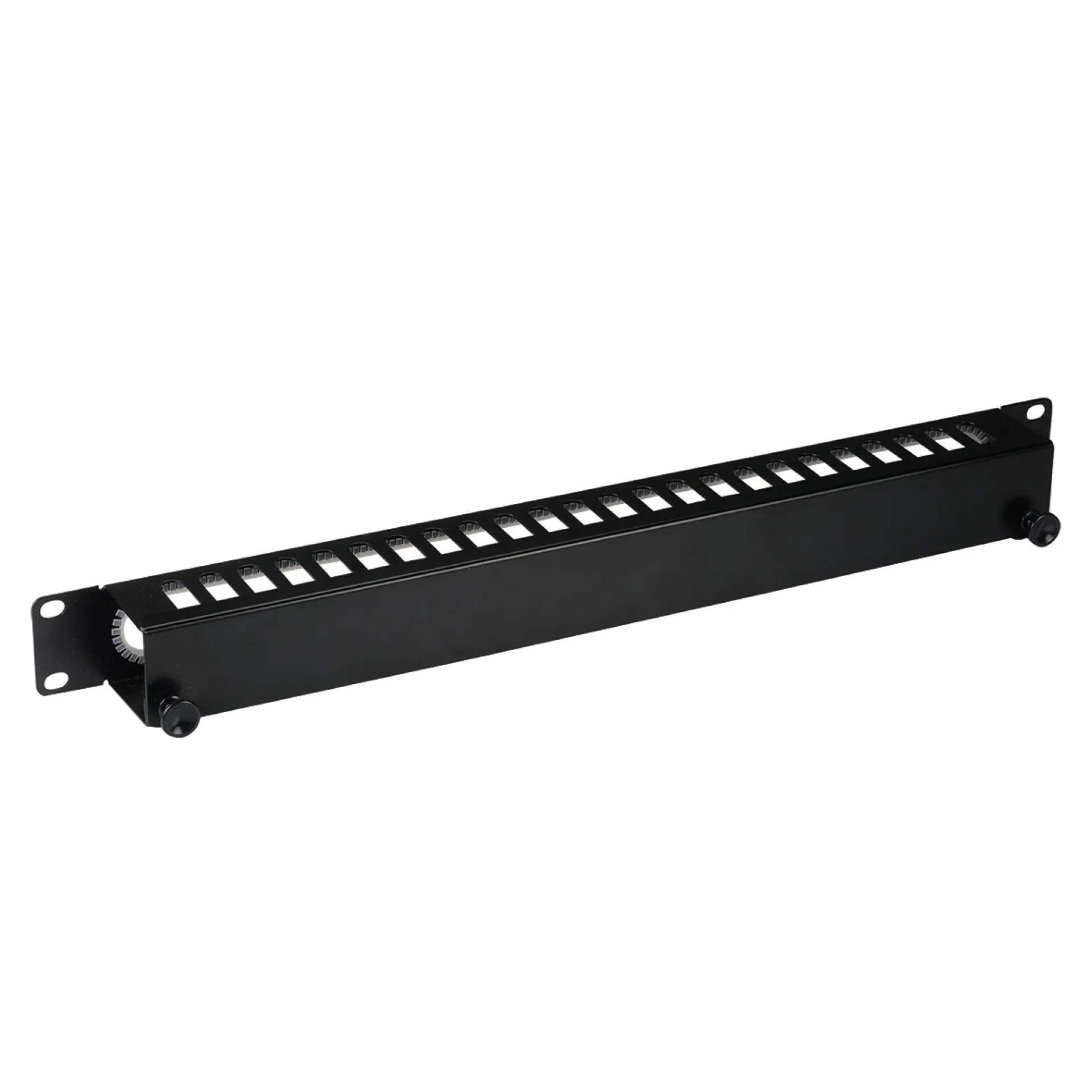 19" 1HE Kabelführungspanel mit Abdeckung, RAL7035 – Bild 4