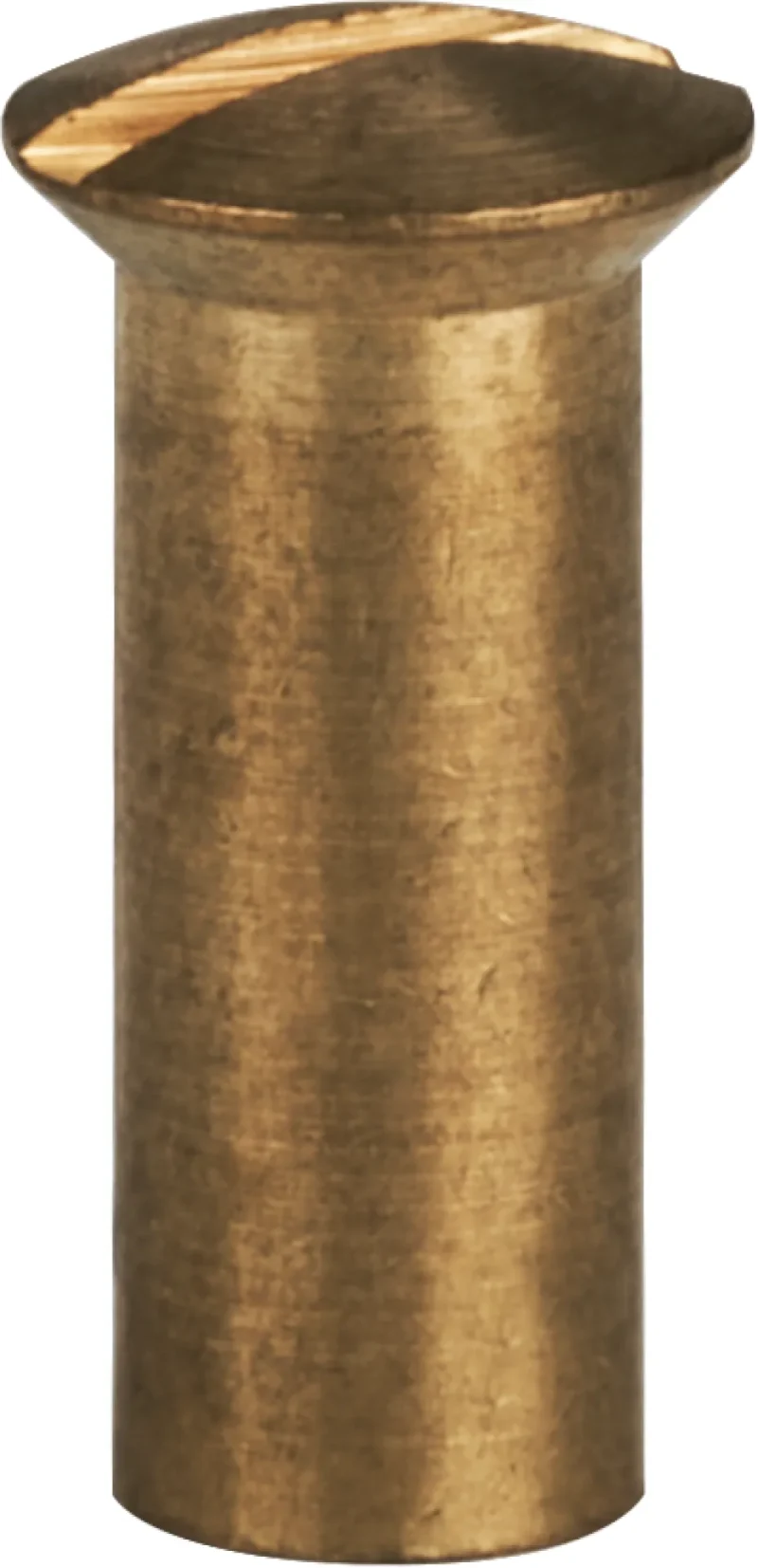 Linsenkopf-Hülsenmutter,m. Schlitz, M4x14, (Spleissbox)