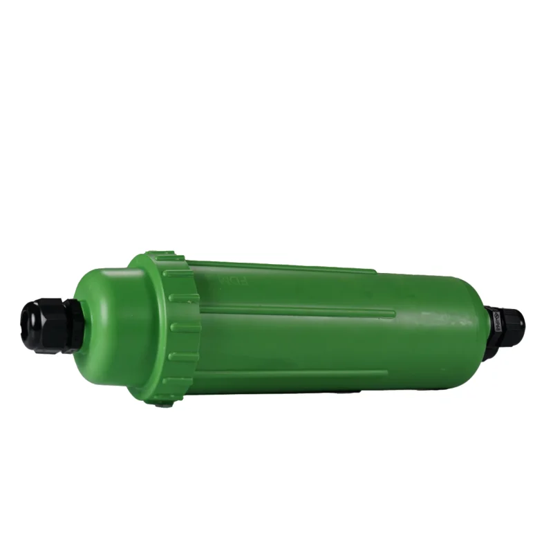 Glasfasermuffe zum Abzweigen 1xM25 2xM20 max. 48 Fasern Crimpversion
