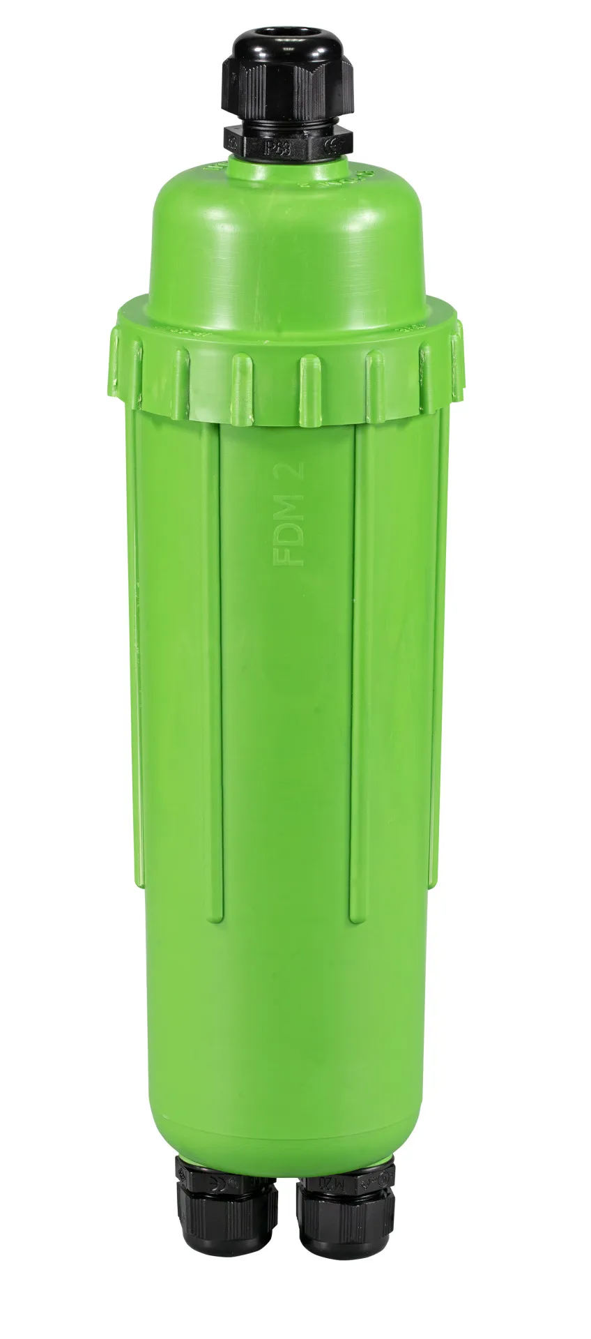 Glasfasermuffe zum Abzweigen 1xM25 2xM20 max. 48 Fasern Crimpversion – Bild 3