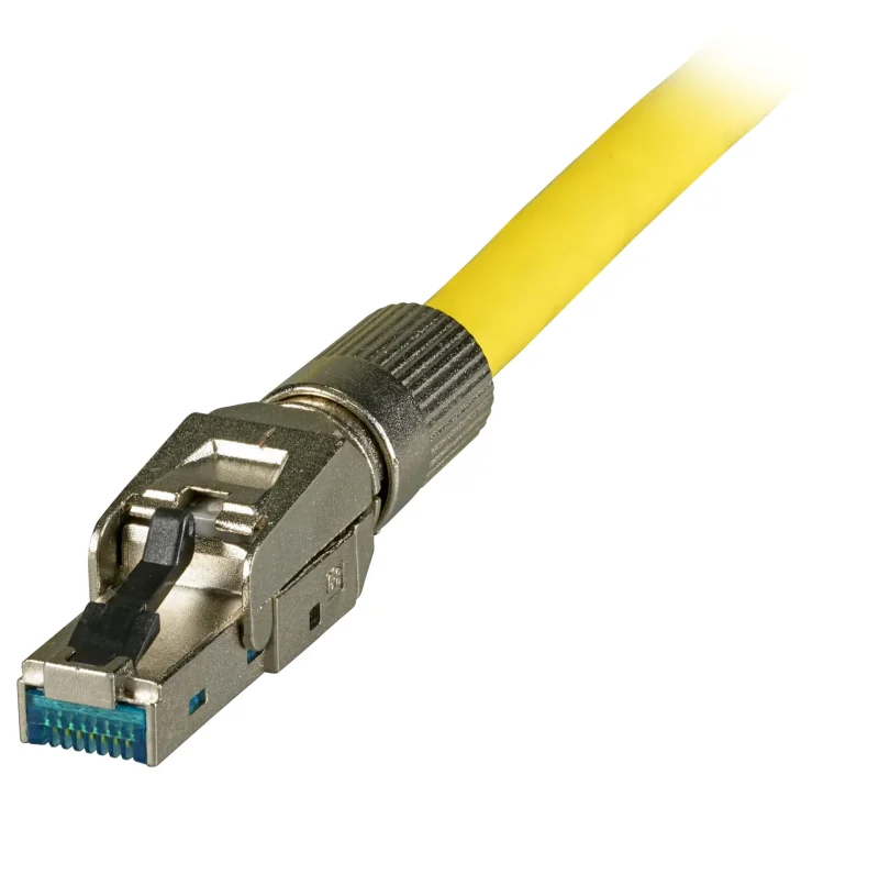 Feldkonfektionierbarer Stecker,RJ45 Cat.8 Class 1 AWG22 – 27, Zinkdruckguß