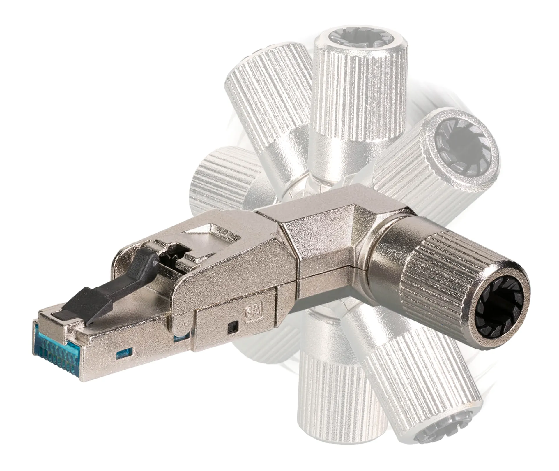 RJ45 Premium Stecker STP, Cat.6A/ClassEA feldkonfektionierbar, vollmetall – Bild 3