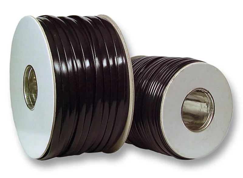 Modular-Flachkabel 6-adrig schwarz, Ring 100 m
