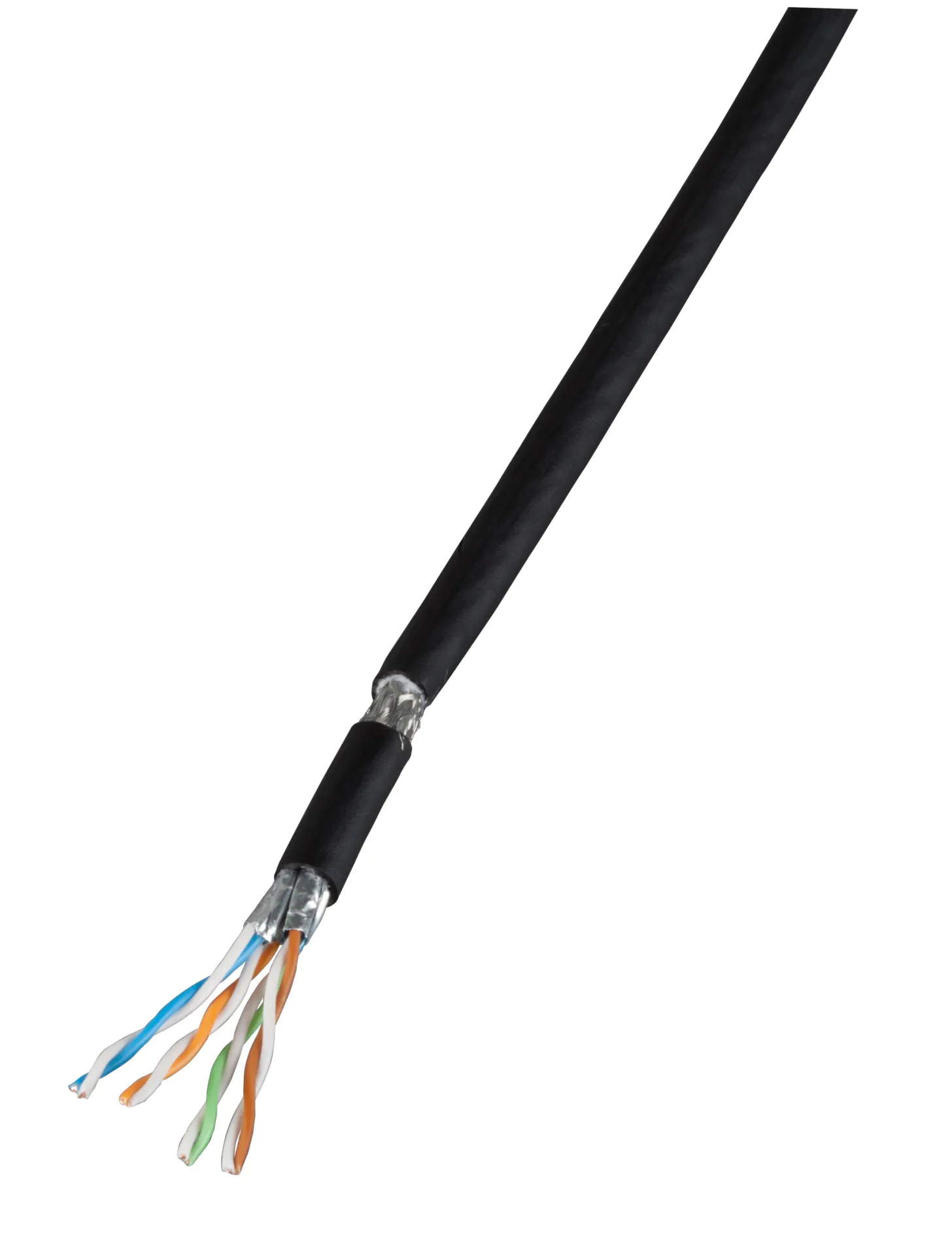 PATCH PRO FLEX CAT 7 Kabel, PUR/Gummi, schwarz RAL9005, UV best.,