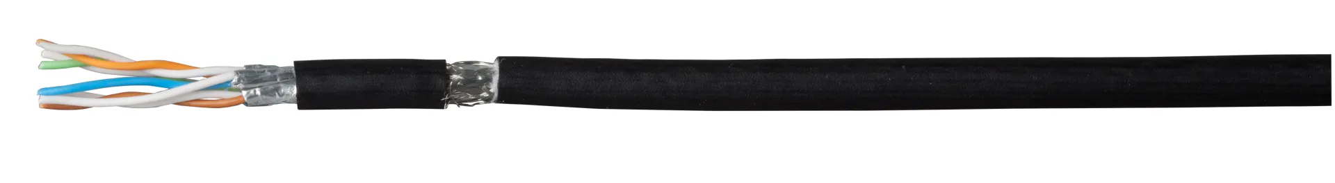 PATCH PRO FLEX CAT 7 Kabel, PUR/Gummi, schwarz RAL9005, UV best., – Bild 2