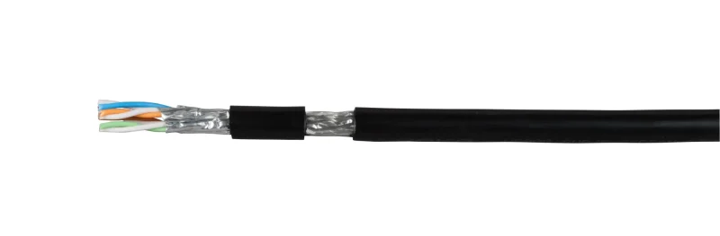 Cat.7 Außenkabel UC900 SS23 4P PE, schwarz, 100m