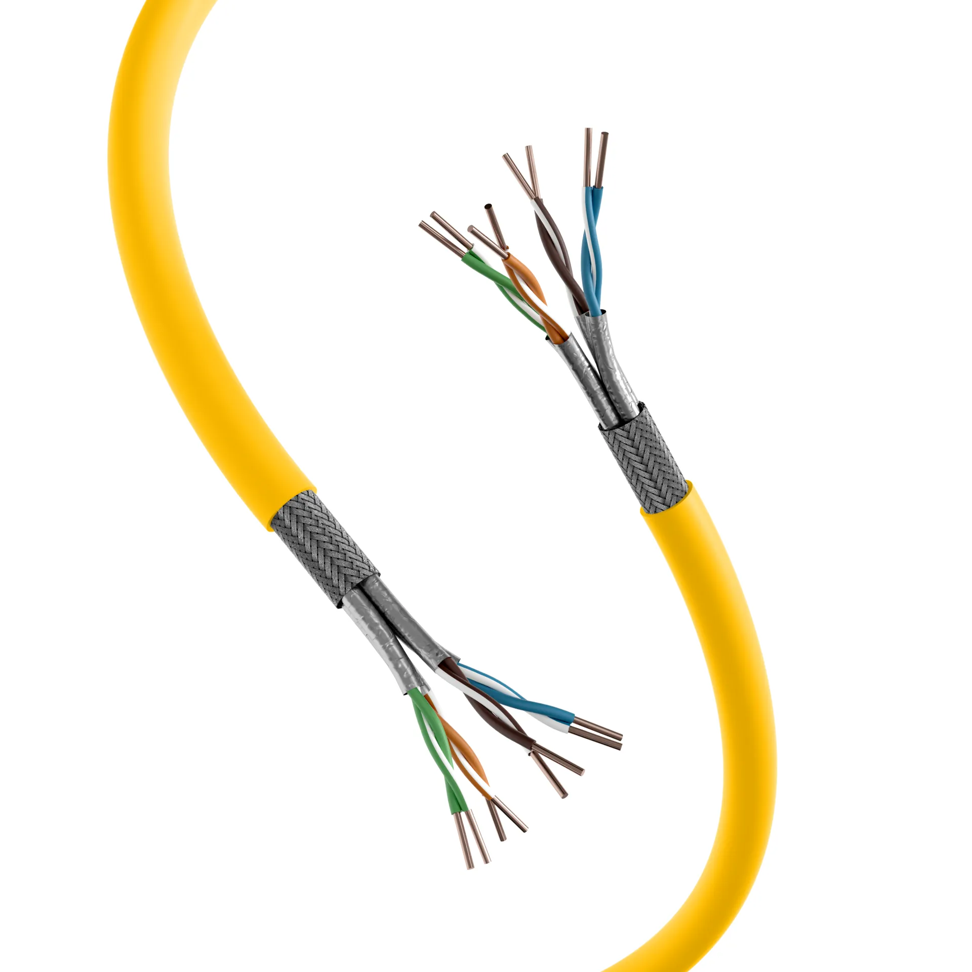 INFRALAN® Cat.7A 1250 AWG22 S/FTP 4P CPR Dca 25Gbit/s ready rapsgelb RAL1021 – Bild 2