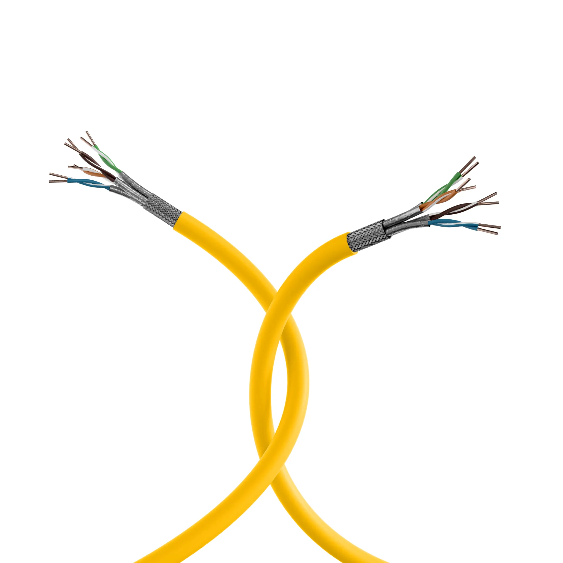 INFRALAN® Cat.7A 1250 AWG22 S/FTP 4P CPR Dca 25Gbit/s ready rapsgelb RAL1021 – Bild 4