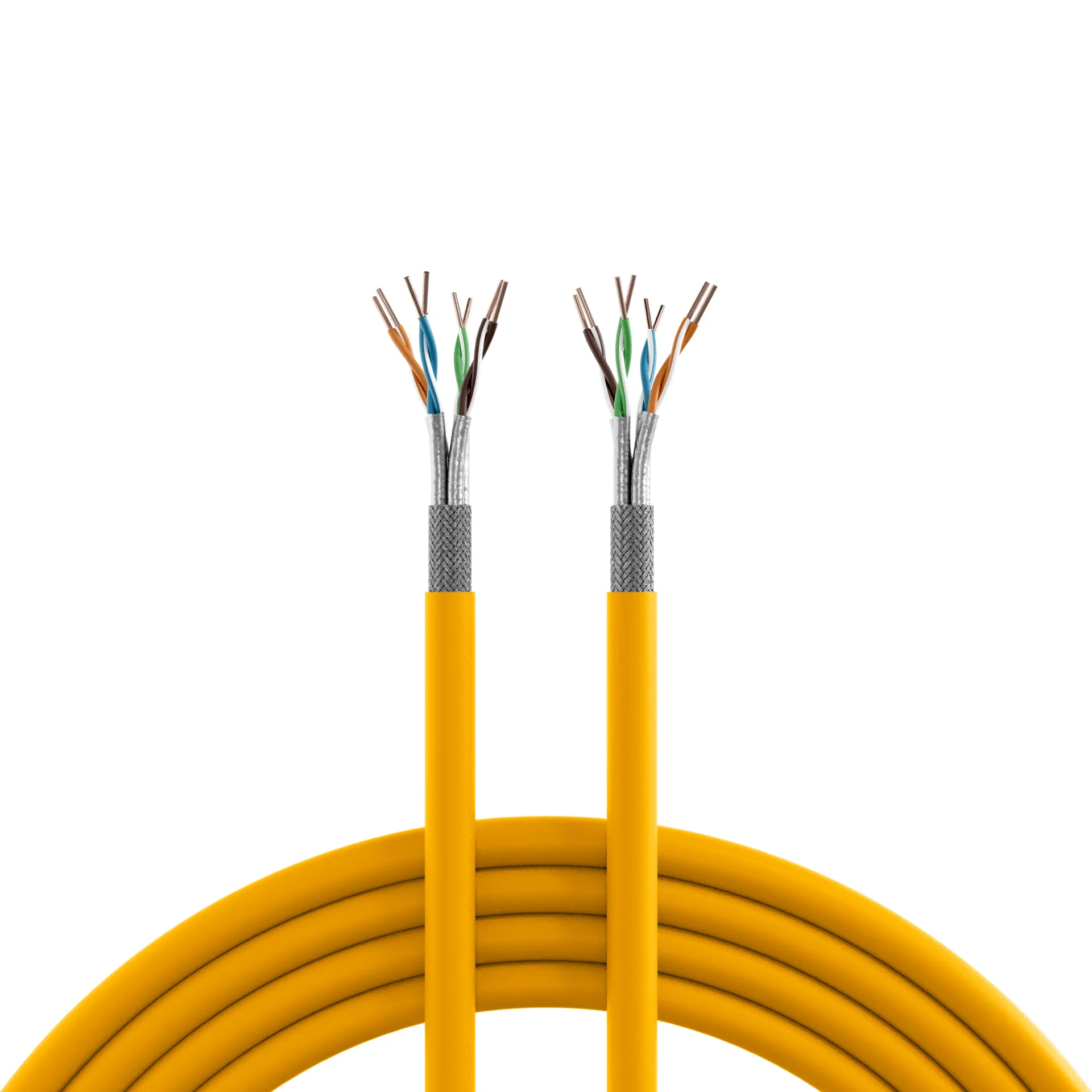 INFRALAN Cat.7A 1500 AWG22 S/FTP 4P CPR Cca melonengelb RAL1028