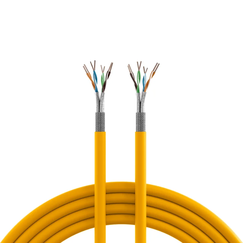 INFRALAN Cat.7A 1500 AWG22 S/FTP 2x4P CPR Cca melonengelb RAL1028, 500m