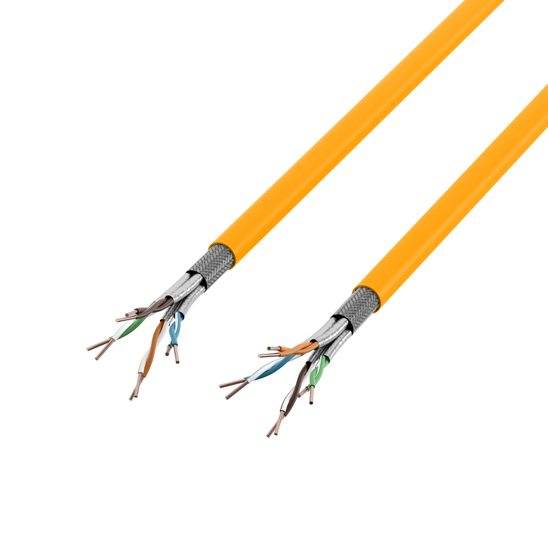 INFRALAN Cat.7A 1500 AWG22 S/FTP 2x4P CPR Cca melonengelb RAL1028, 500m – Bild 3