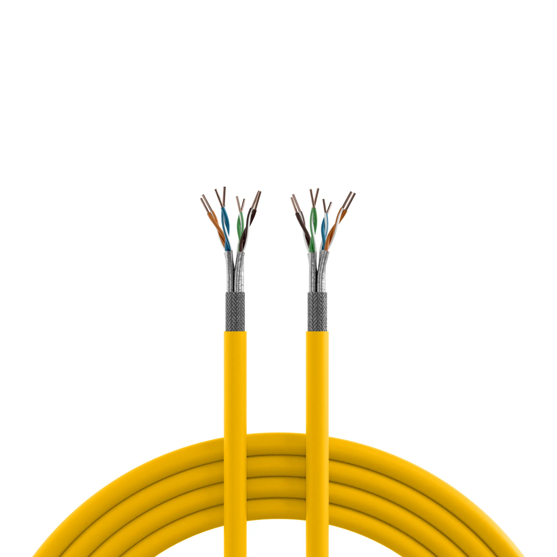 INFRALAN® Cat.7A 1250 AWG23, S/FTP 4P CPR Cca rapsgelb RAL1021, 500m – Bild 3