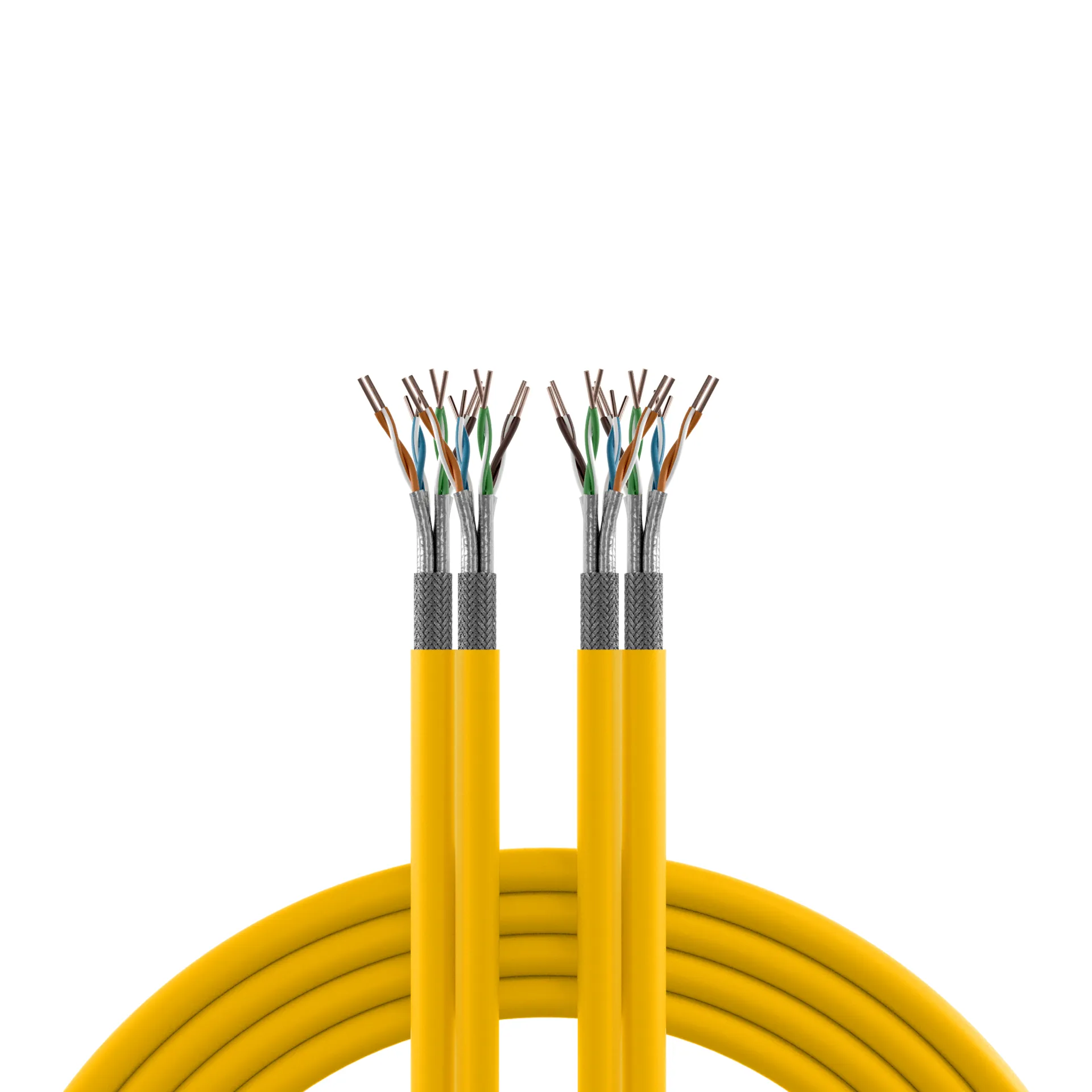 INFRALAN® Cat.7A 1250 AWG23, S/FTP 2x4P, CPR Cca, rapsgelb RAL1021, 500m – Bild 2
