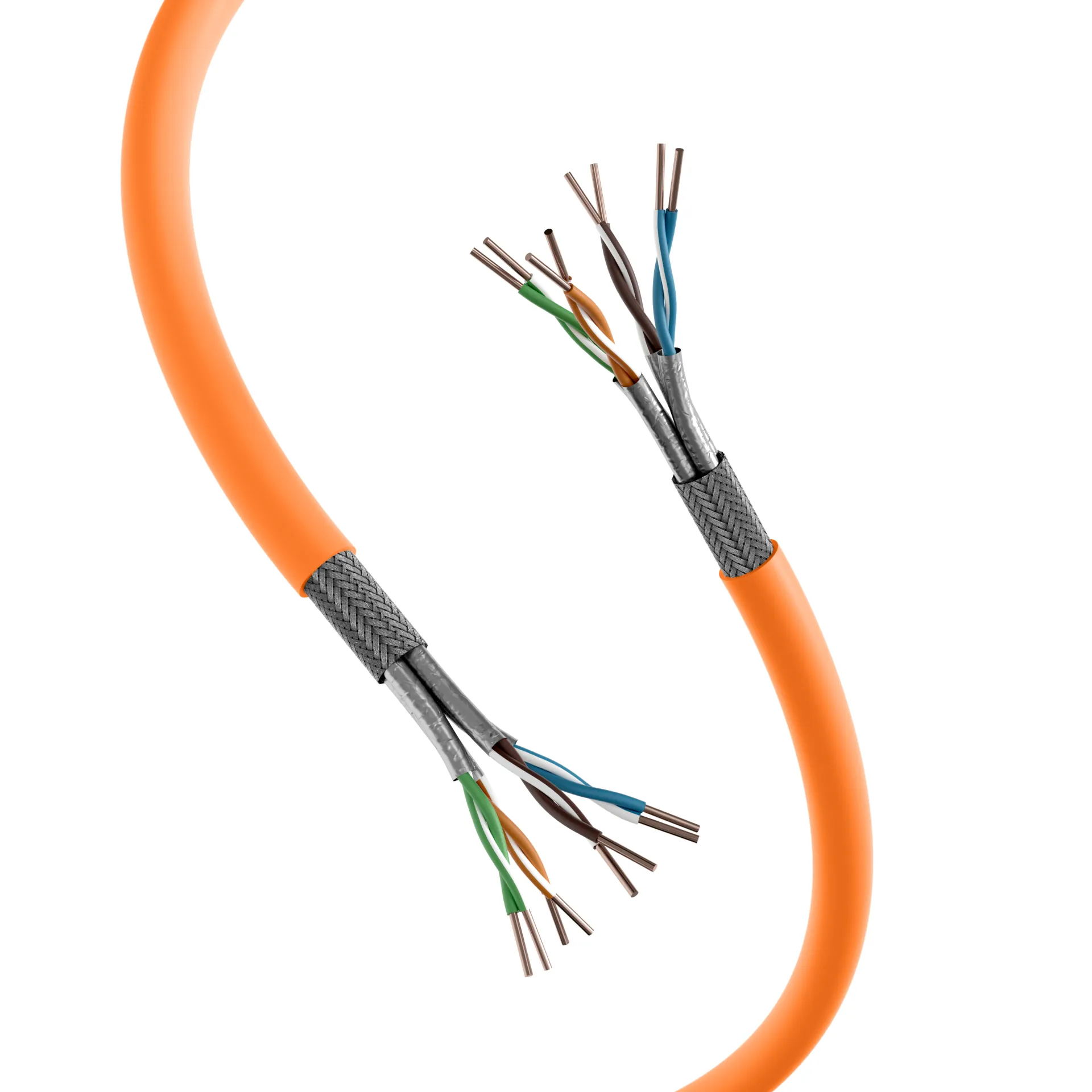 INFRALAN Cat.7 1000 AWG23 S/FTP 4P CPR Cca orange, 100m – Bild 2