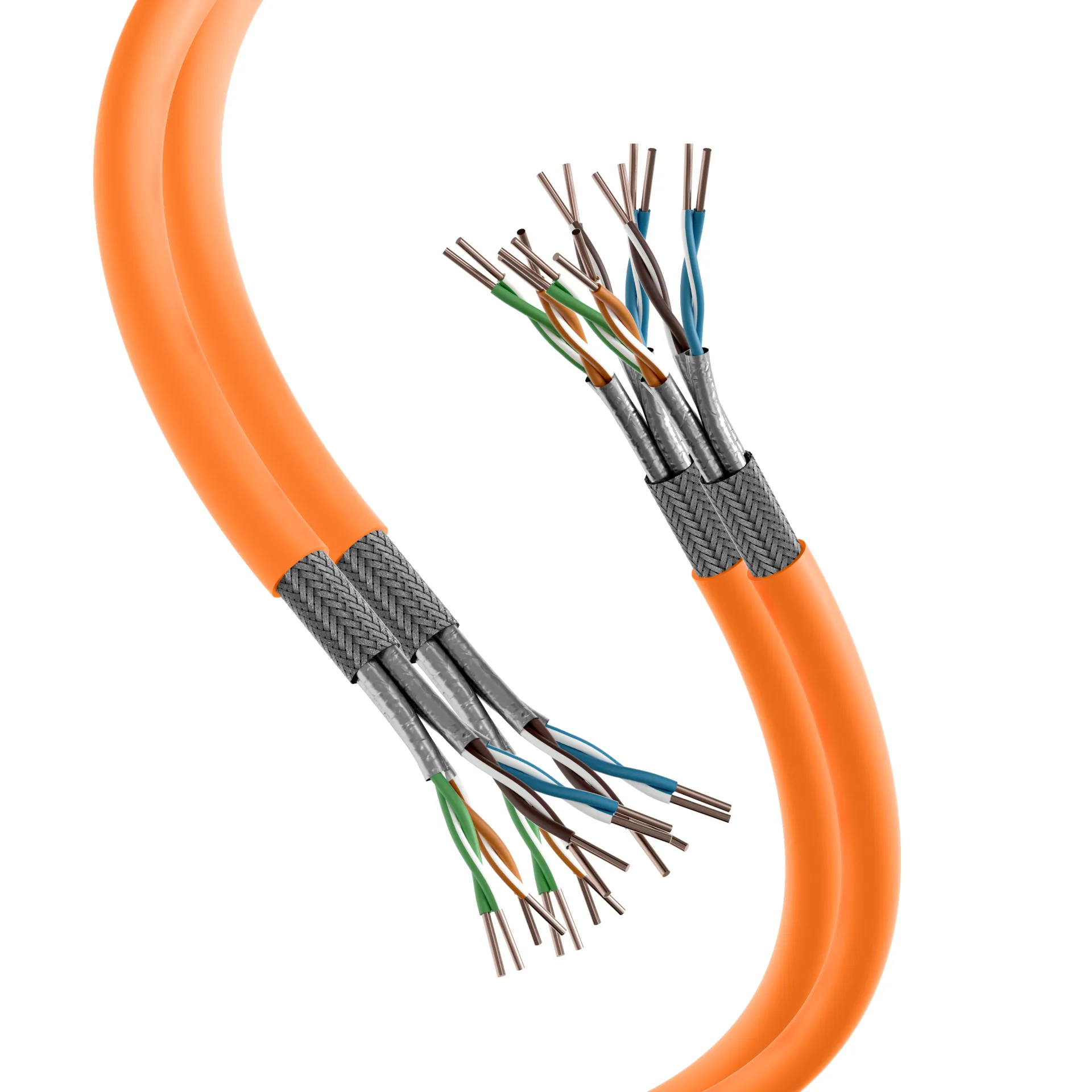 INFRALAN Cat.7 1000 AWG23 S/FTP 2x4P CPR Cca orange, 500m – Bild 2