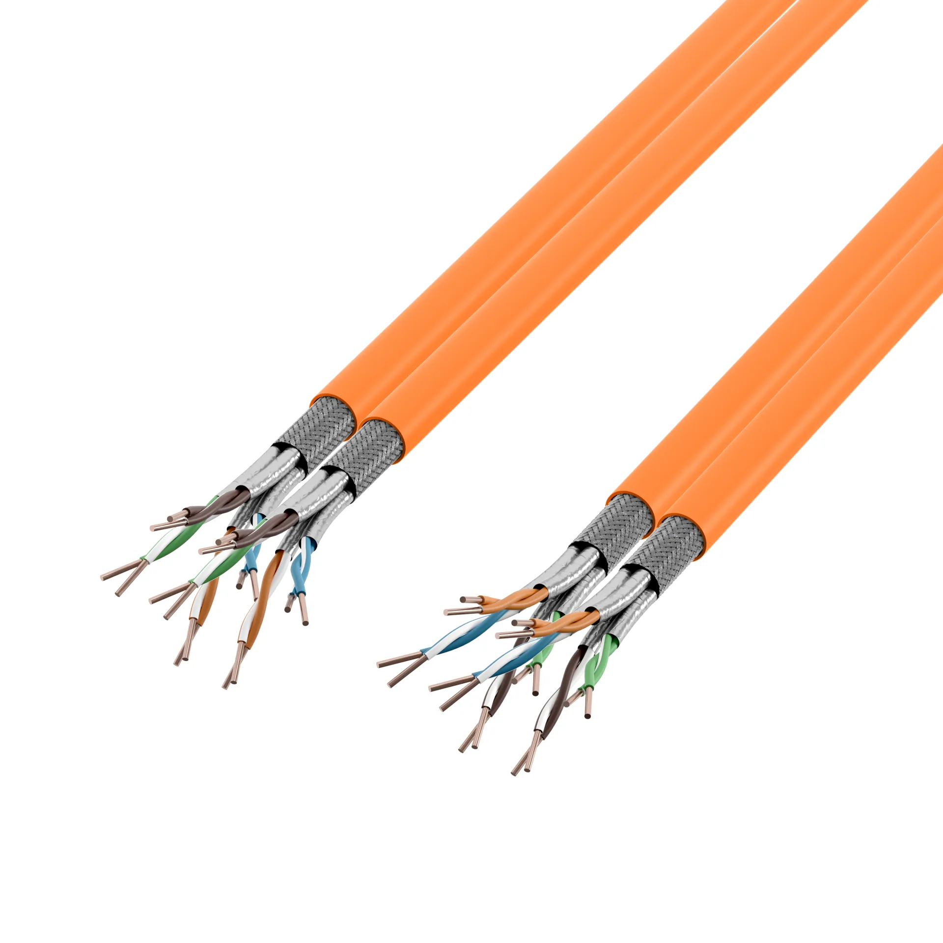 INFRALAN Cat.7 1000 AWG23 S/FTP 2x4P CPR Cca orange, 500m – Bild 3