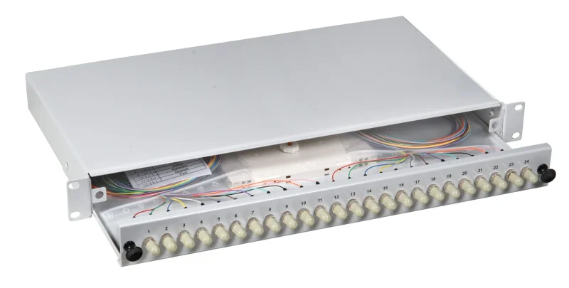 Spleißbox ST 9/125µ OS2 nicht ausziehbar 24 Pigtails/24 Kuppl.