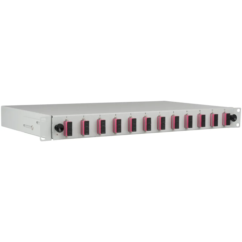Spleißbox SC 50/125µ OM4 ausziehbar, 24 Pigtails /12 Kupplungen