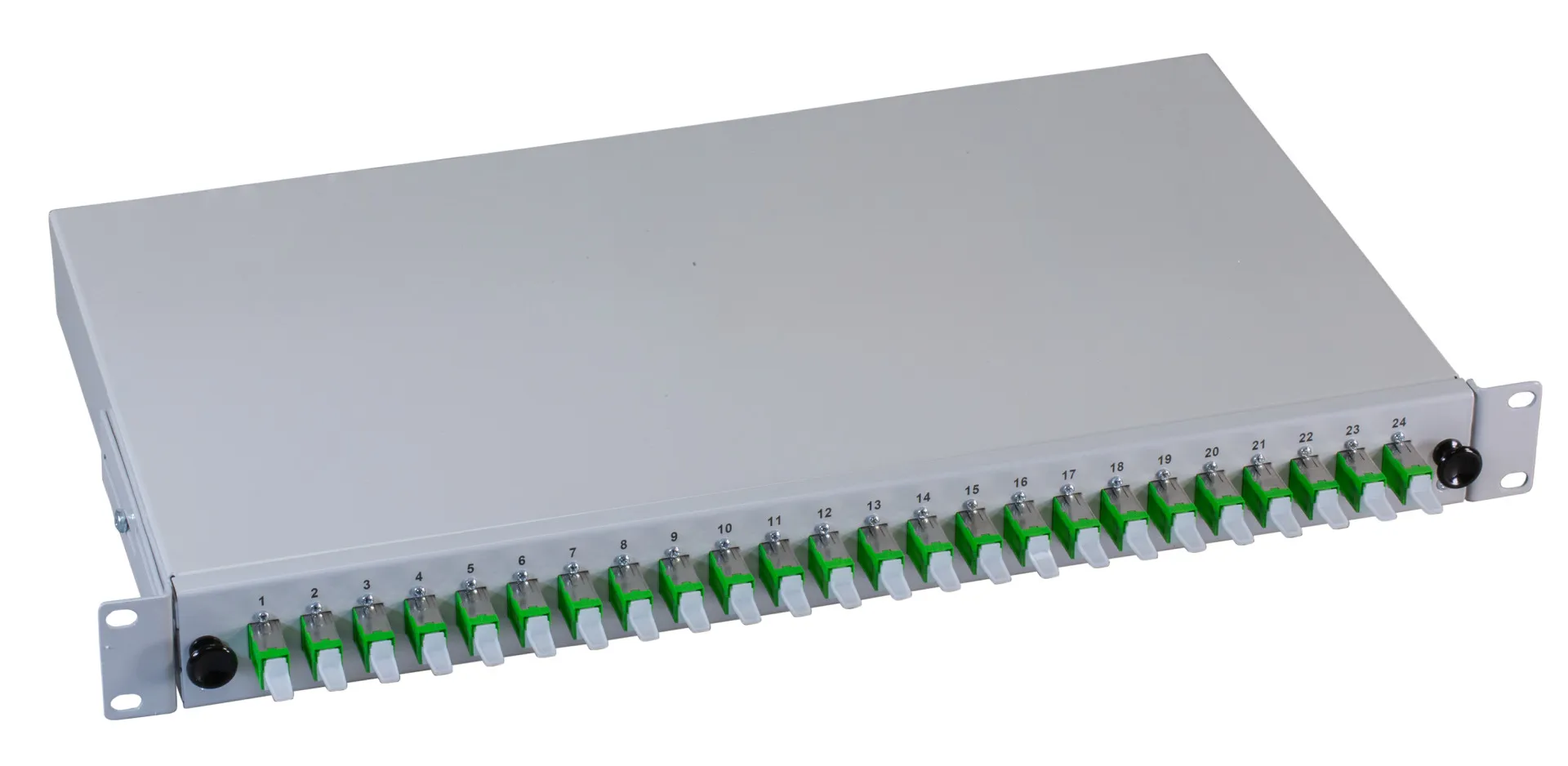 Spleißbox E2000®-APC 9/125µ OS2 ausziehbar 24 Pigtails/24 Kuppl. – Bild 2