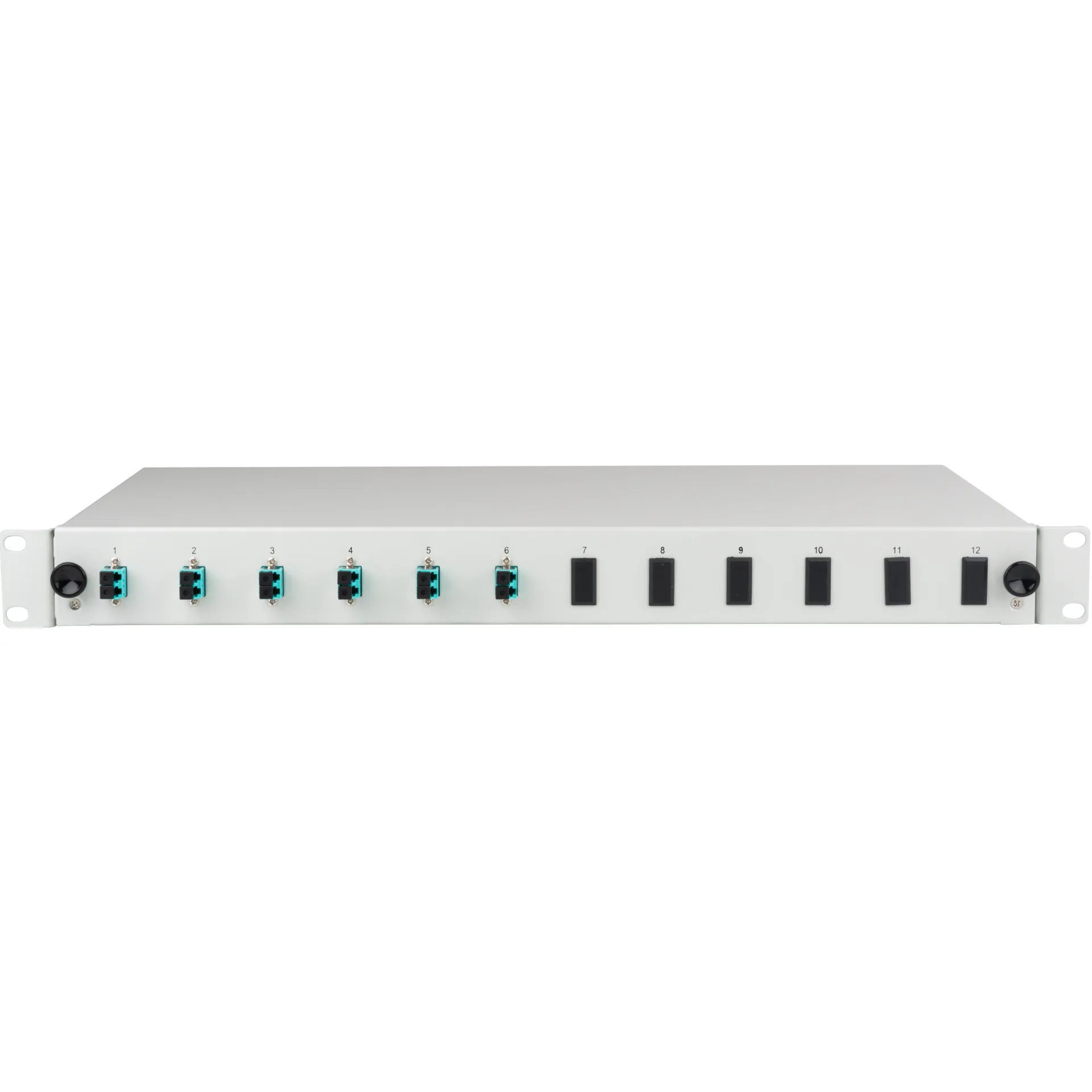 Spleißbox LC 50/125µ OM3 ausziehbar, 12 Pigtails / 6 Kupplungen – Bild 2
