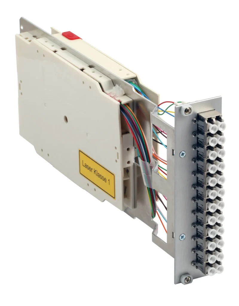 Moduleinschub 3HE/7TE, 50/125µ OM2, 6x LC Duplex metall