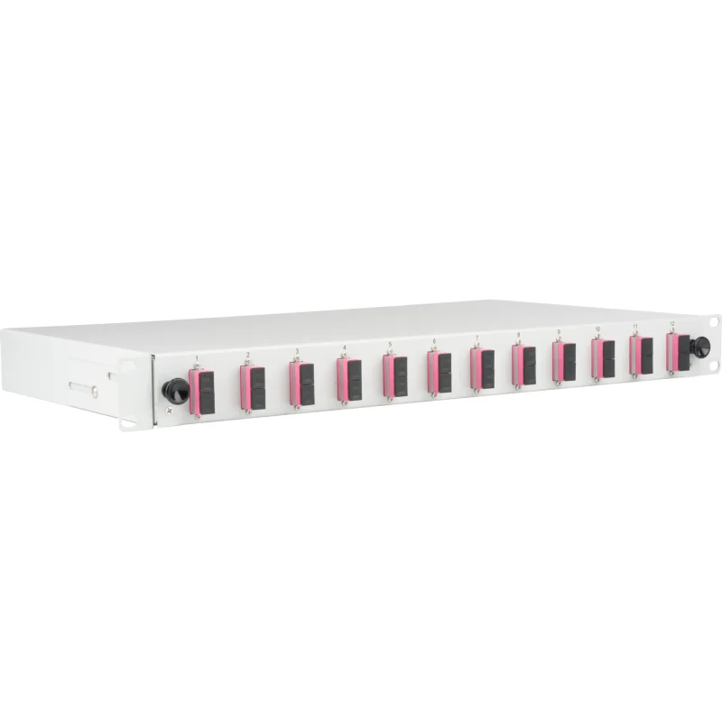 Spleißbox SC 50/125µ OM4 ausziehbar, 24 Pigtails abgesetzt / 12 Kupplungen