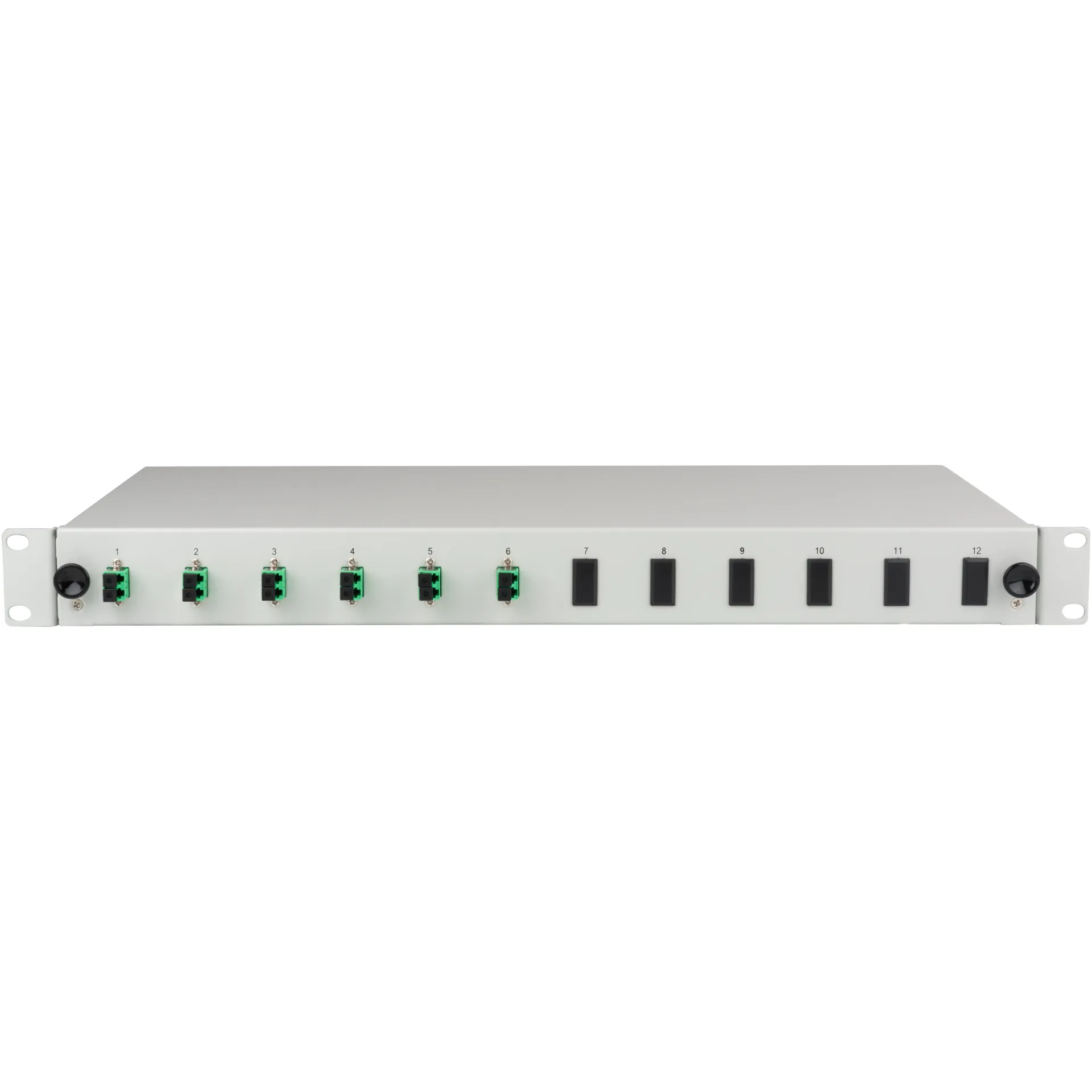 Spleißbox LC-APC 9/125µ OS2 ausziehbar, 12 Pigtails abgesetzt/ 6 Kupplungen – Bild 2