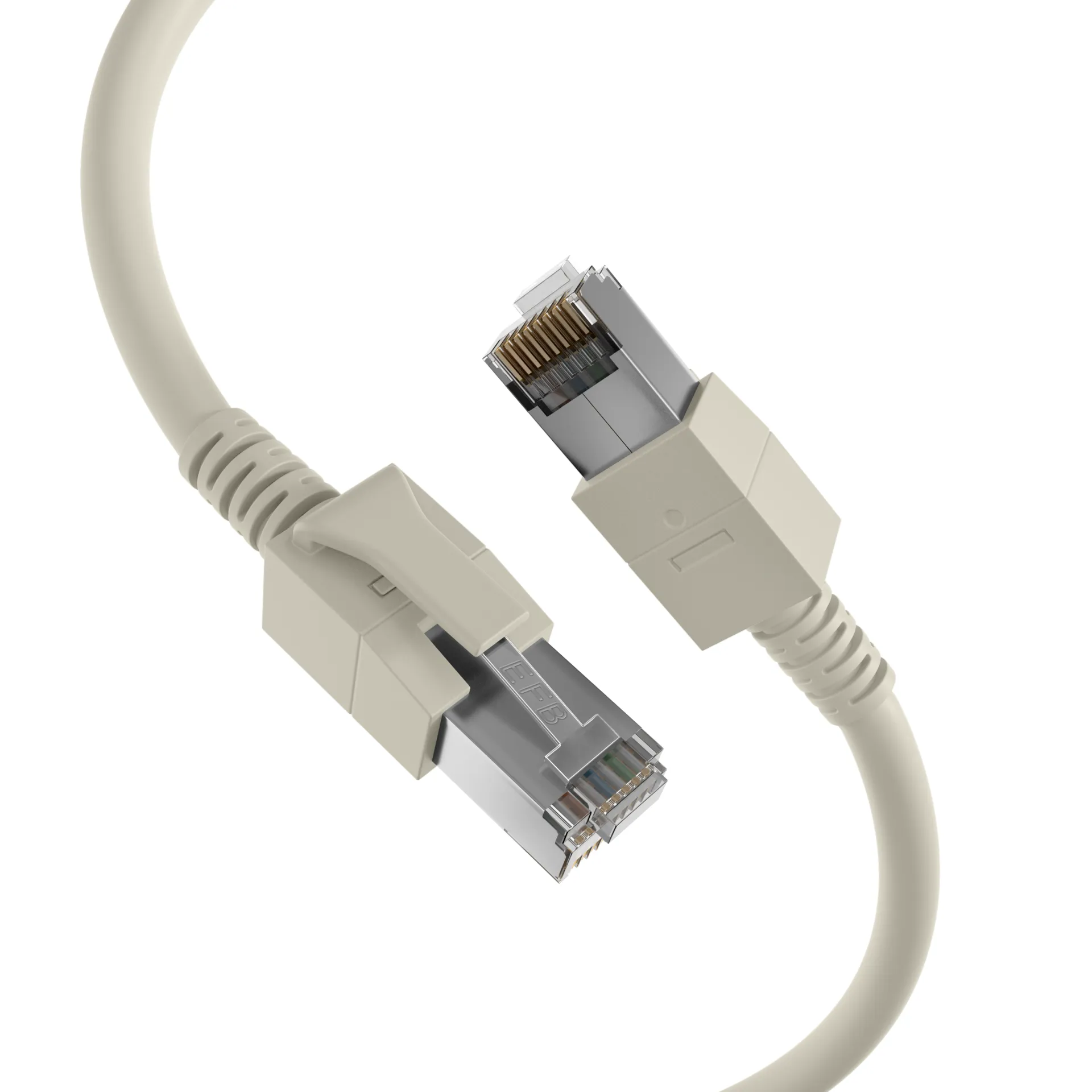 RJ45 Patchkabel Cat.6A S/FTP FRNC VC LED grau 5m – Bild 2