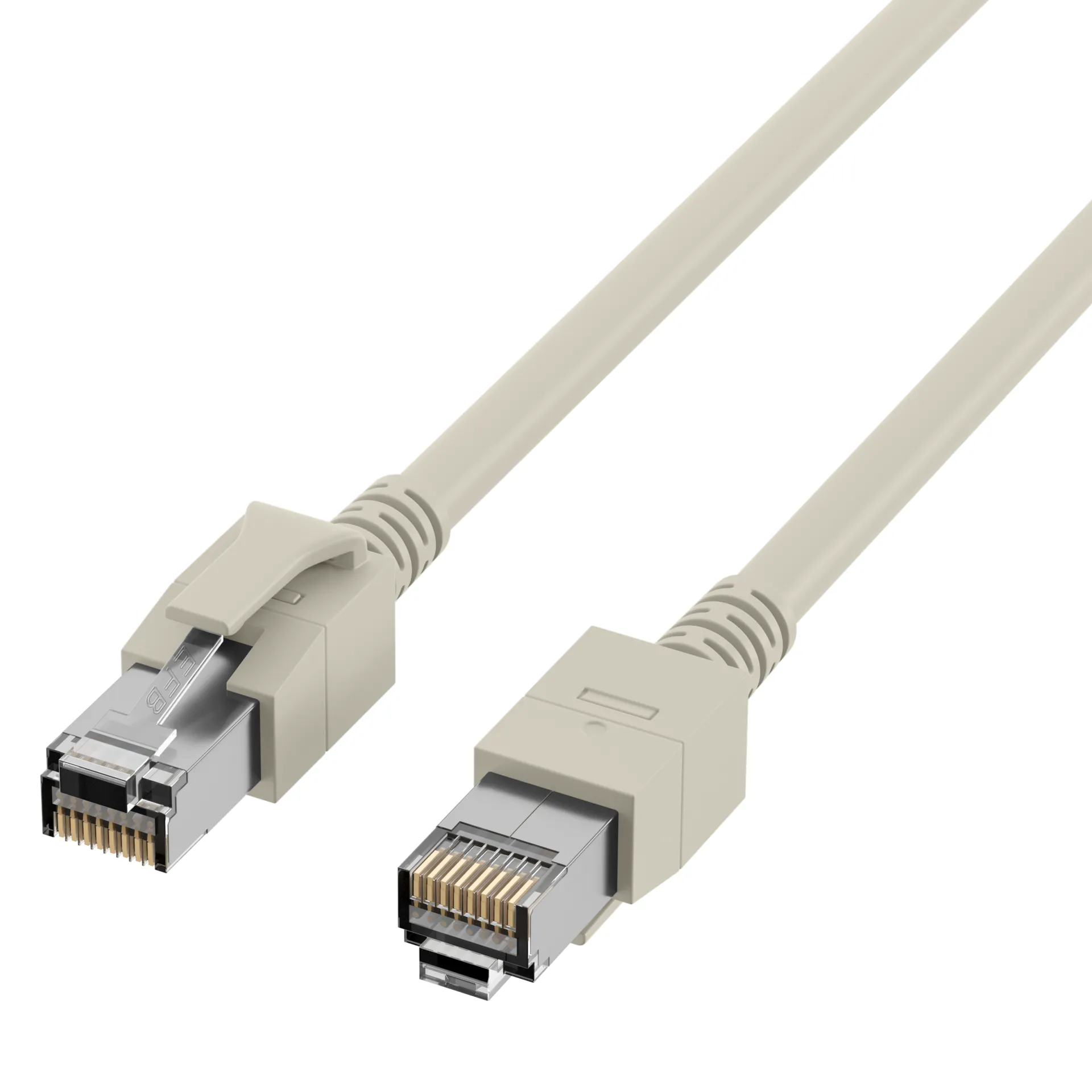 RJ45 Patchkabel Cat.6A S/FTP FRNC VC LED grau 5m – Bild 3