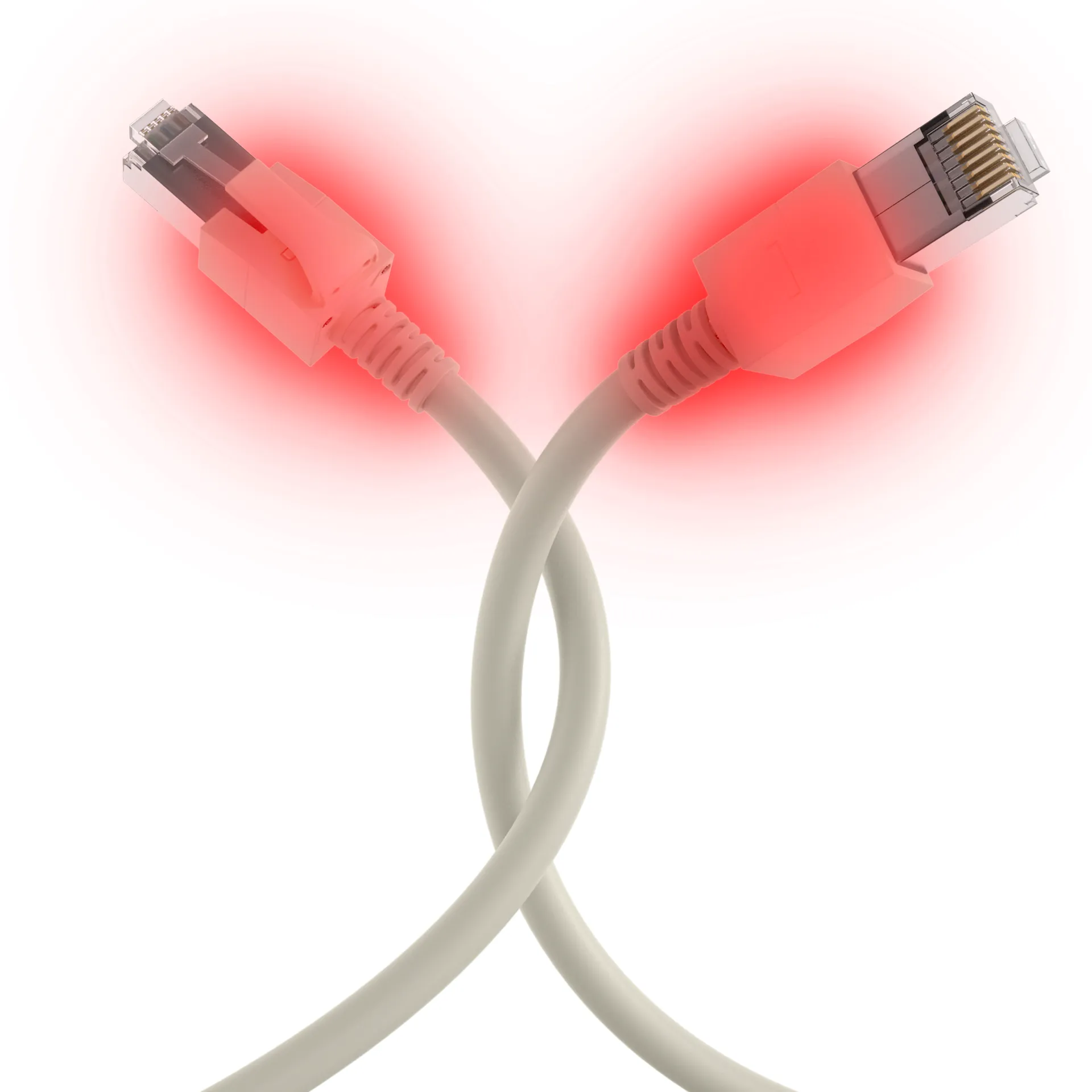 RJ45 Patchkabel Cat.6A S/FTP FRNC VC LED grau 5m – Bild 4