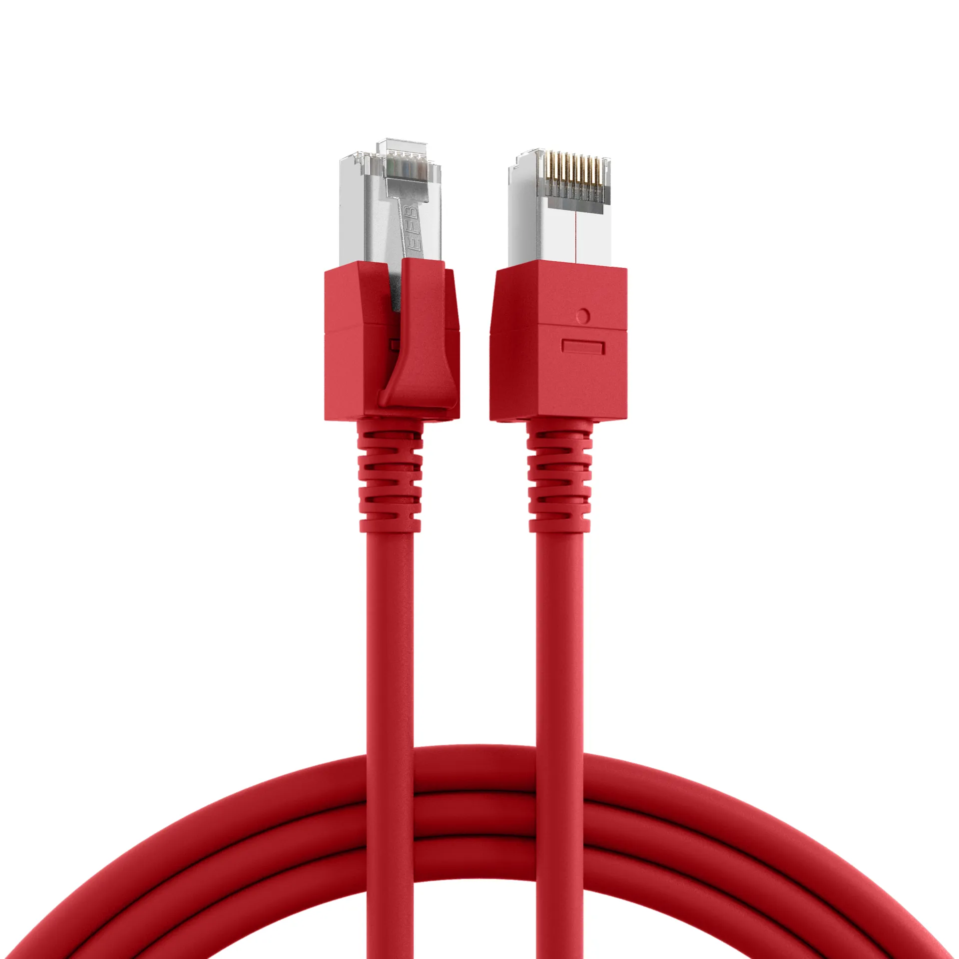 RJ45 Patchkabel Cat.6A S/FTP FRNC VC LED rot 2m – Bild 7