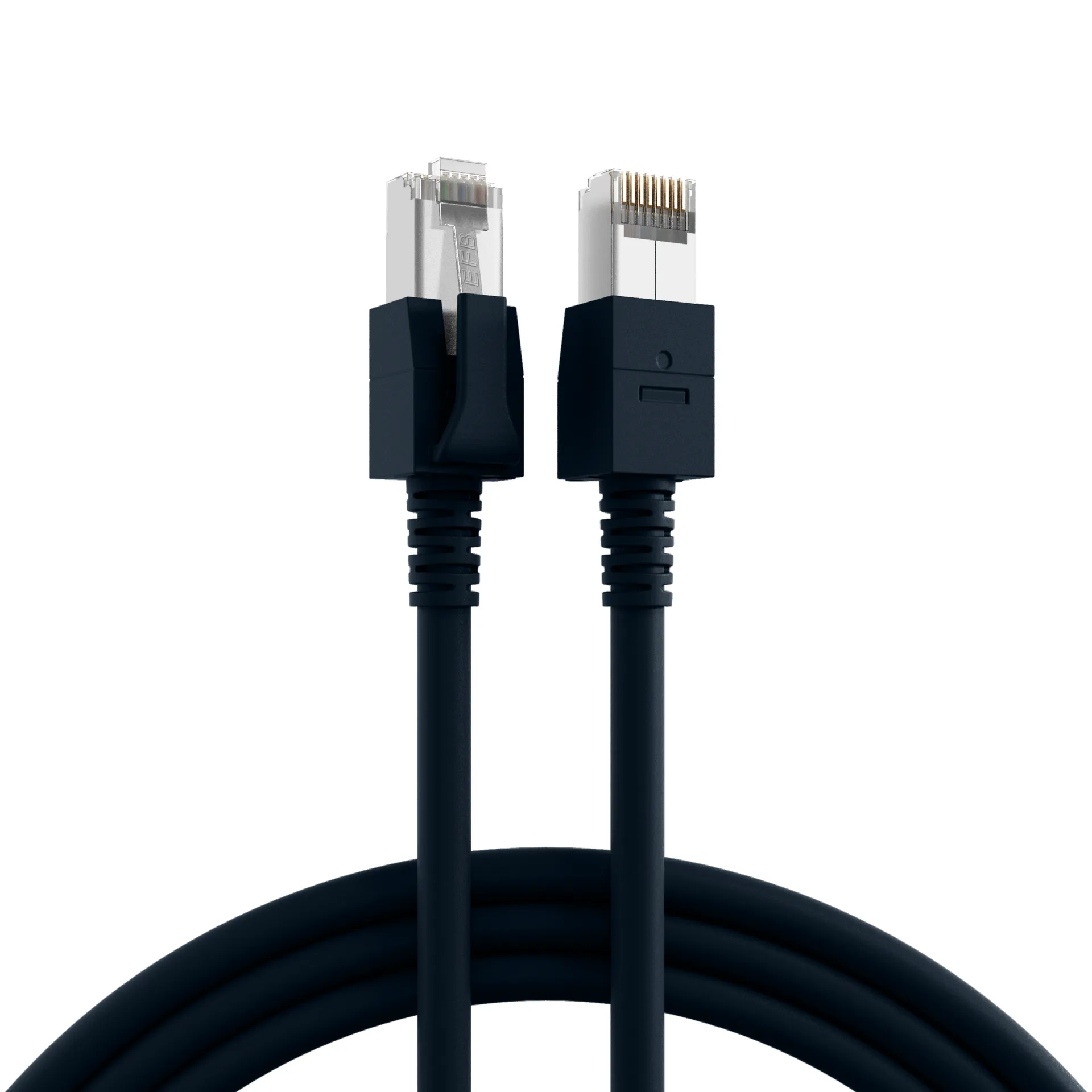 RJ45 Patchkabel Cat.6A S/FTP FRNC VC LED schwarz 2m – Bild 7
