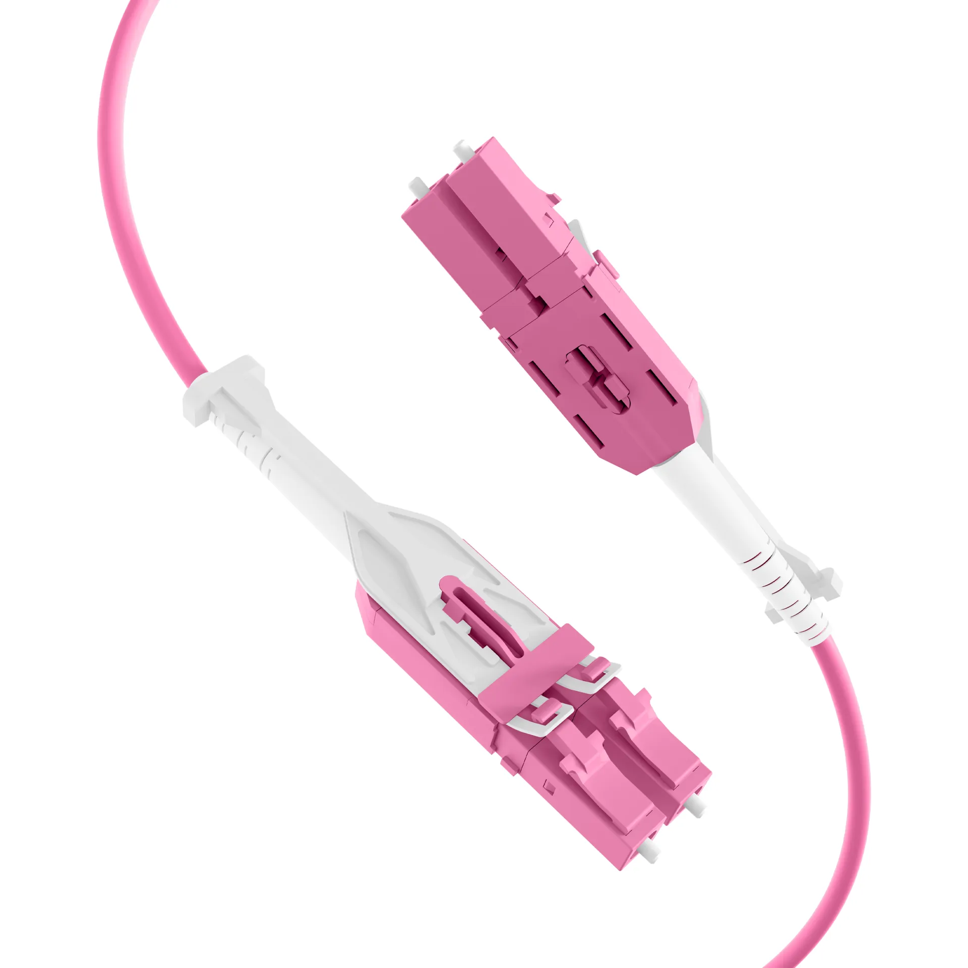 Duplex Patchkabel Push/Pull LC-LC OM4 20m LSZH 3mm erikaviolett – Bild 2