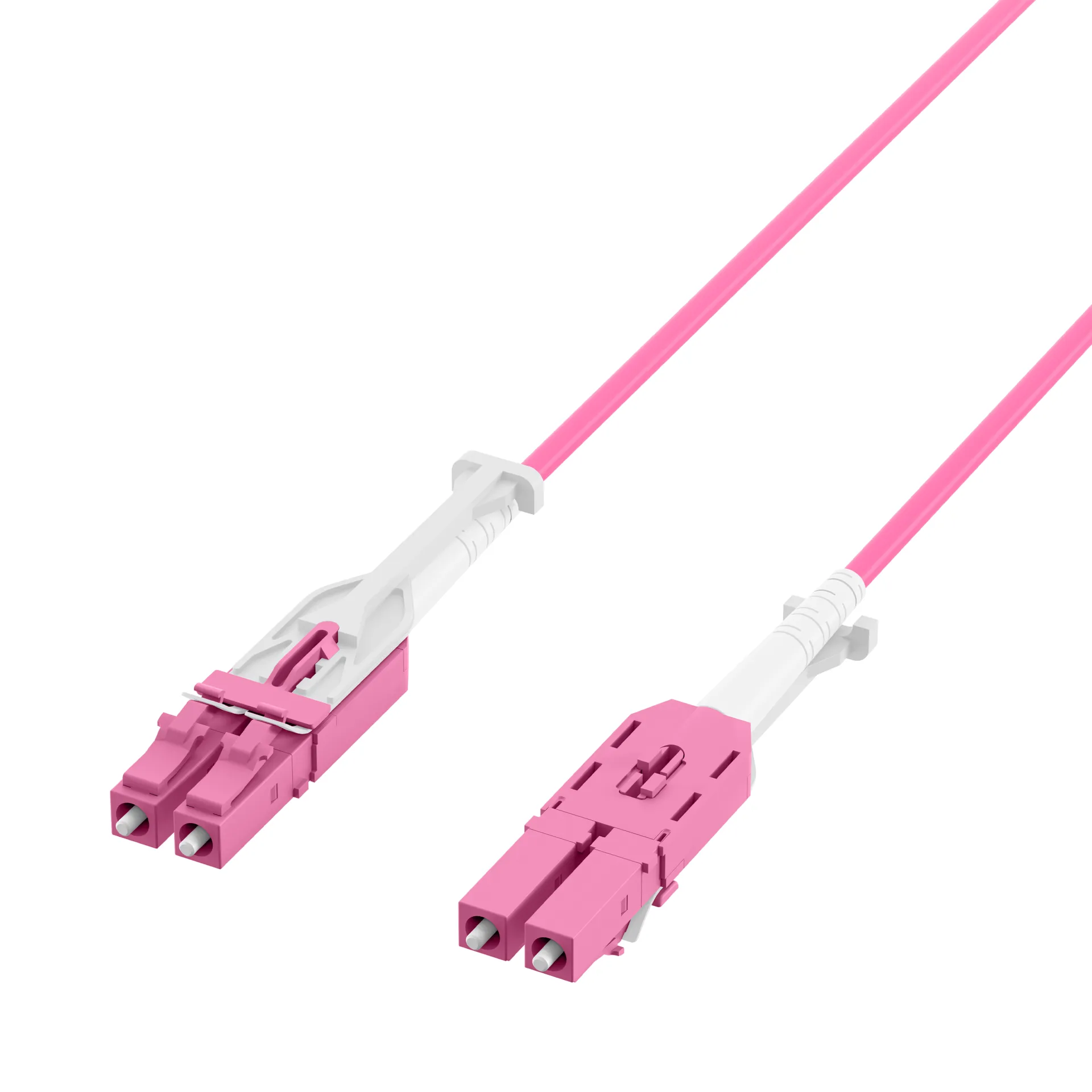 Duplex Patchkabel Push/Pull LC-LC OM4 20m LSZH 3mm erikaviolett – Bild 3