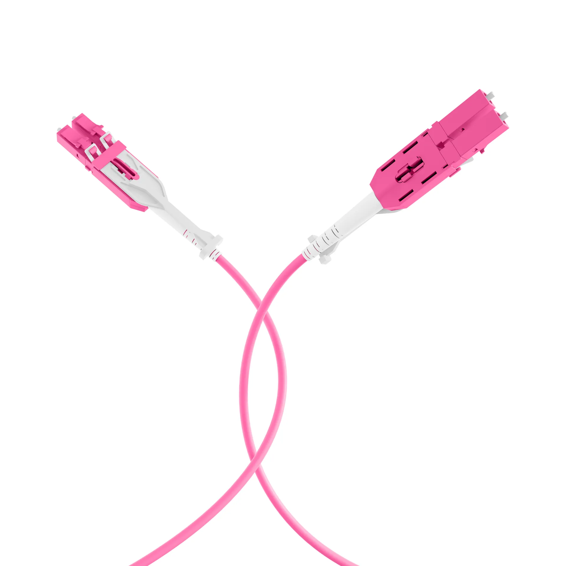Duplex Patchkabel Push/Pull LC-LC OM4 20m LSZH 3mm erikaviolett – Bild 4