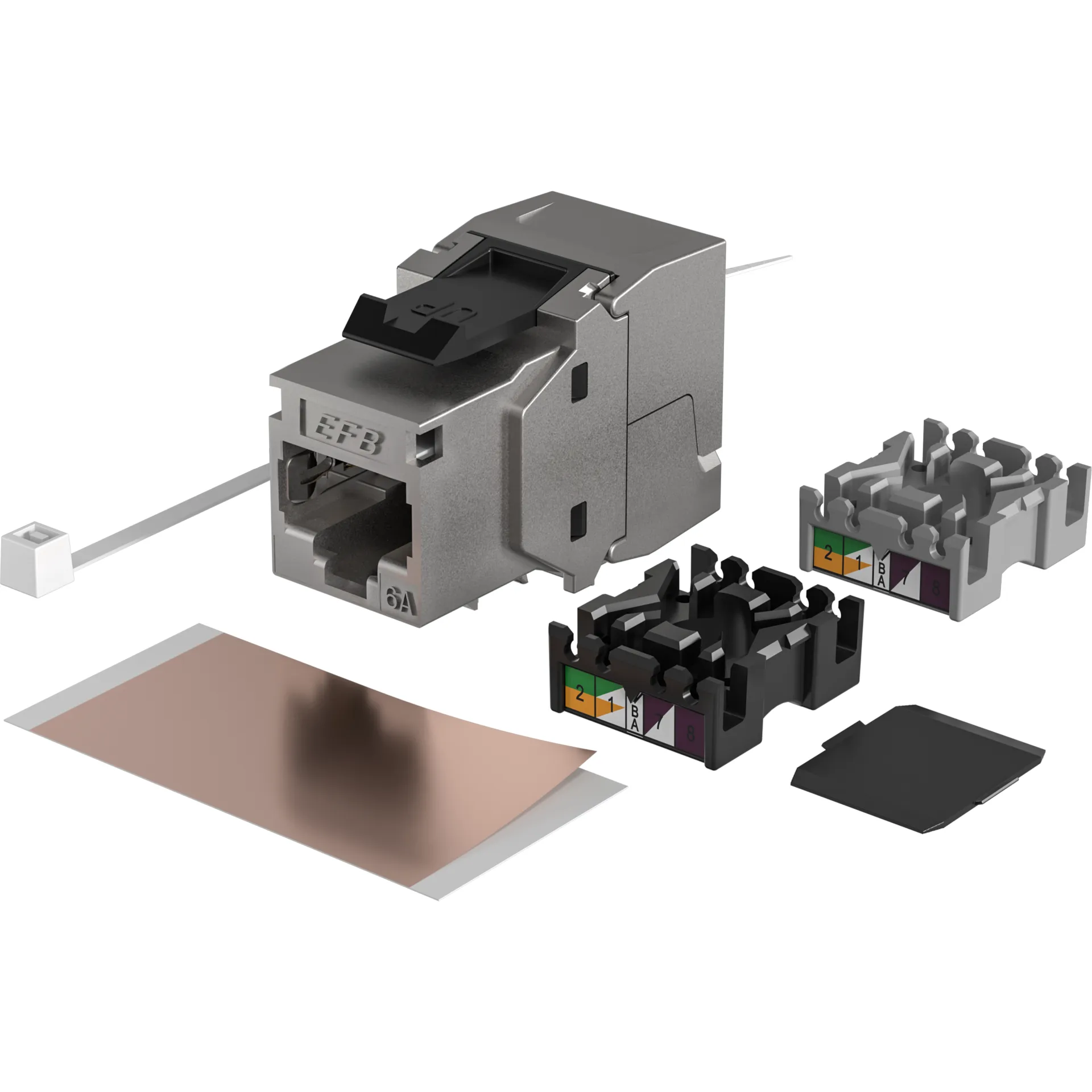 RJ45 Keystone STP, Cat.6A, 500MHz, Komponenten zertifiziert – Bild 3
