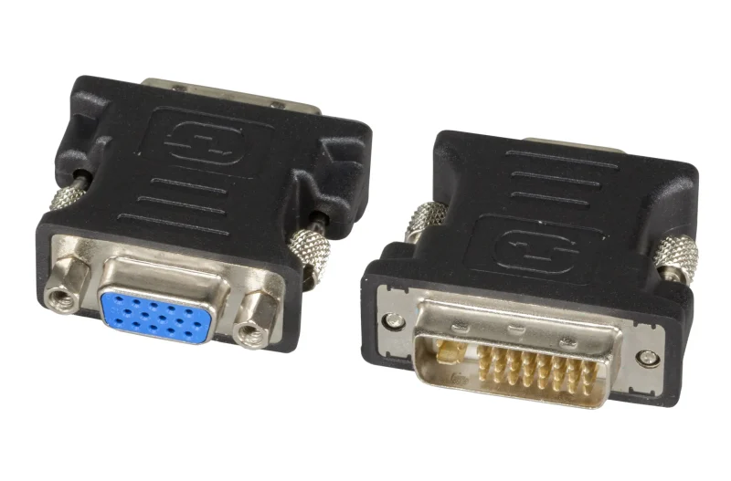 DVI 24+5 / VGA Adapter, DVI-A 24+5 St. auf HD15 Bu.. schwarz