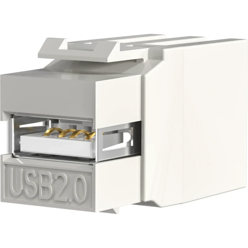 Keystone Einbauadapter USB2.0 A – A, weiß
