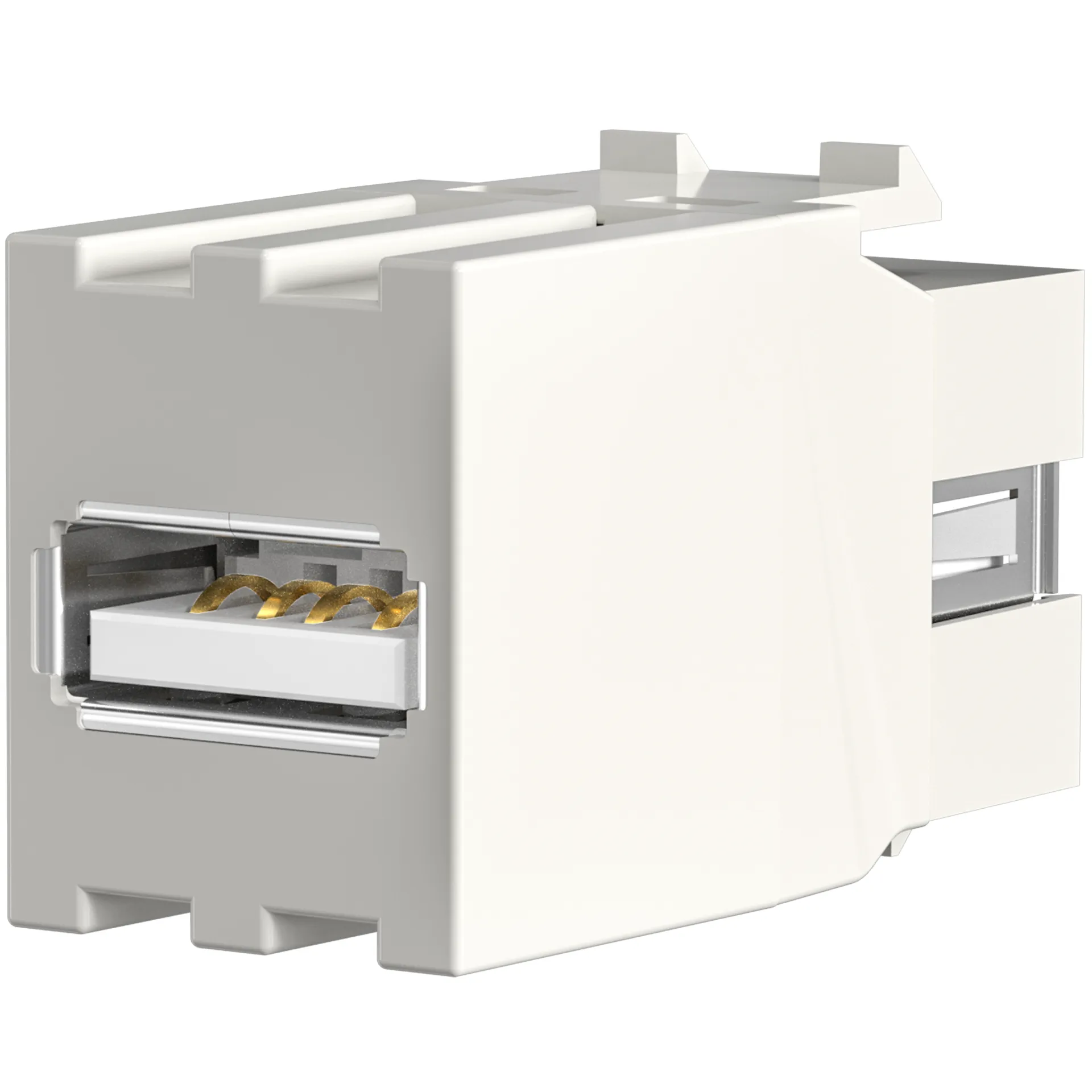 Keystone Einbauadapter USB2.0 A - A, weiß – Bild 2