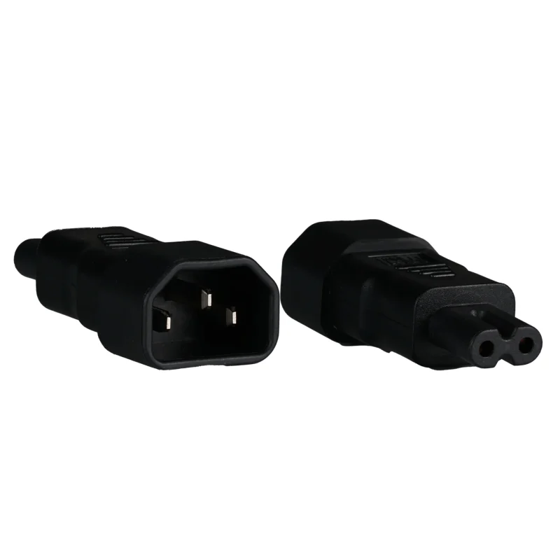 Netzadapter IEC C14 – IEC C7, Kaltgerätestecker – Euro 8 Buchse