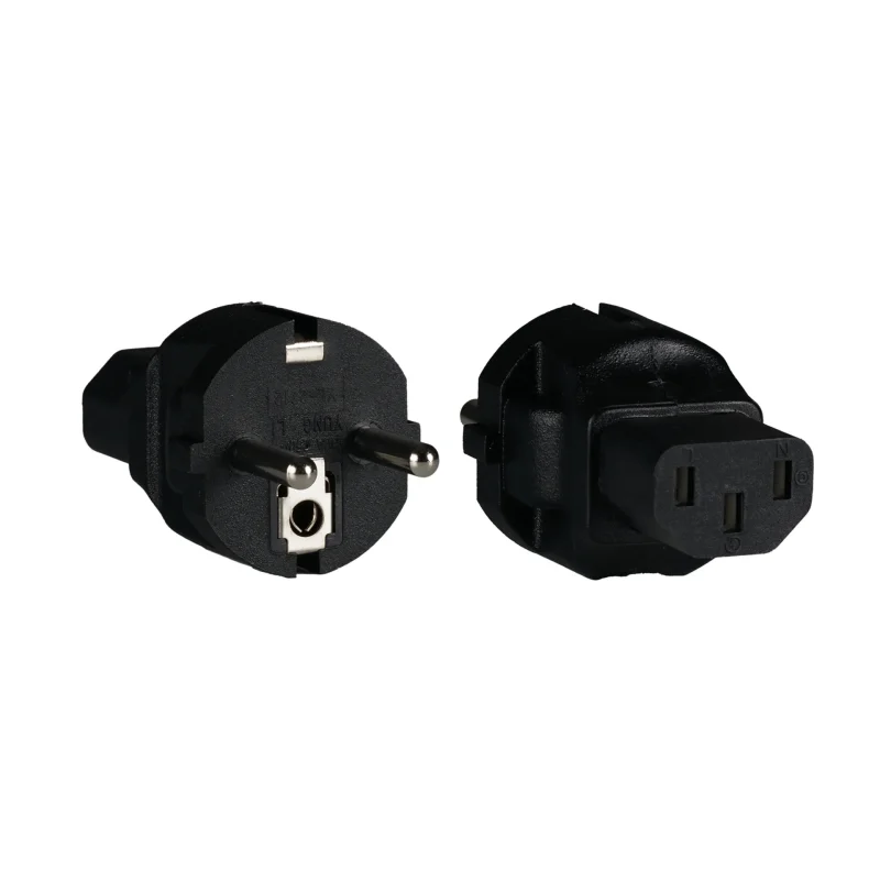 Netzadapter CEE7/7 auf IEC C13, Schutzkontaktstecker – Kaltgerätebuchse