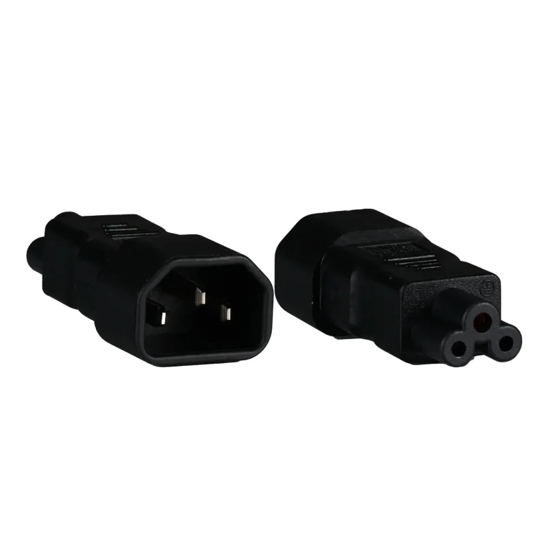 Netzadapter IEC C14 auf IEC C5, Kaltgerätestecker – Mickey Mouse