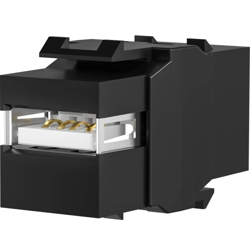 Keystone Einbauadapter USB2.0 A – B, schwarz