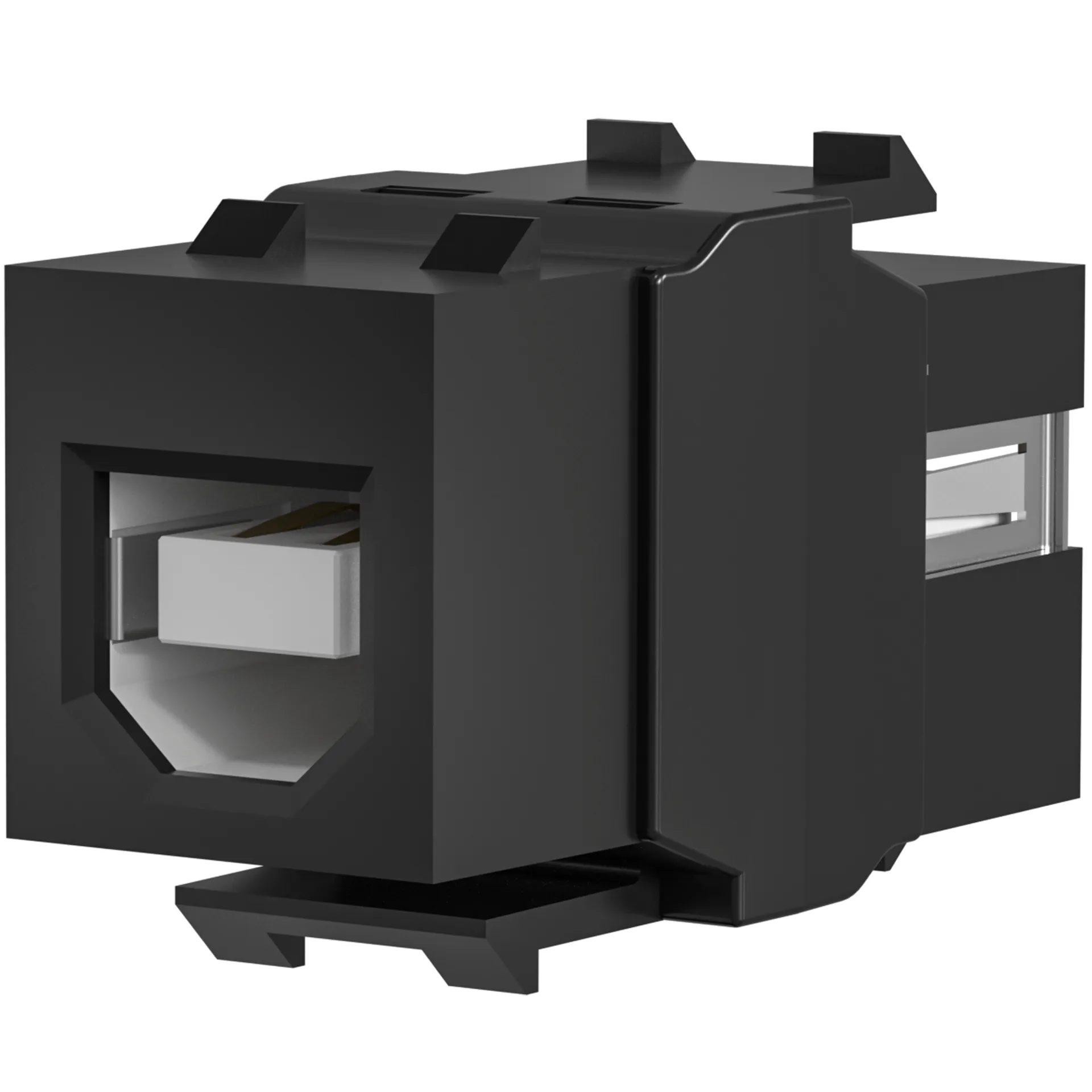 Keystone Einbauadapter USB2.0 A - B, schwarz – Bild 2
