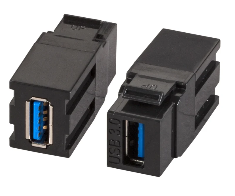 Keystone Einbauadapter USB3.2 Gen 1 ,A – A, schwarz