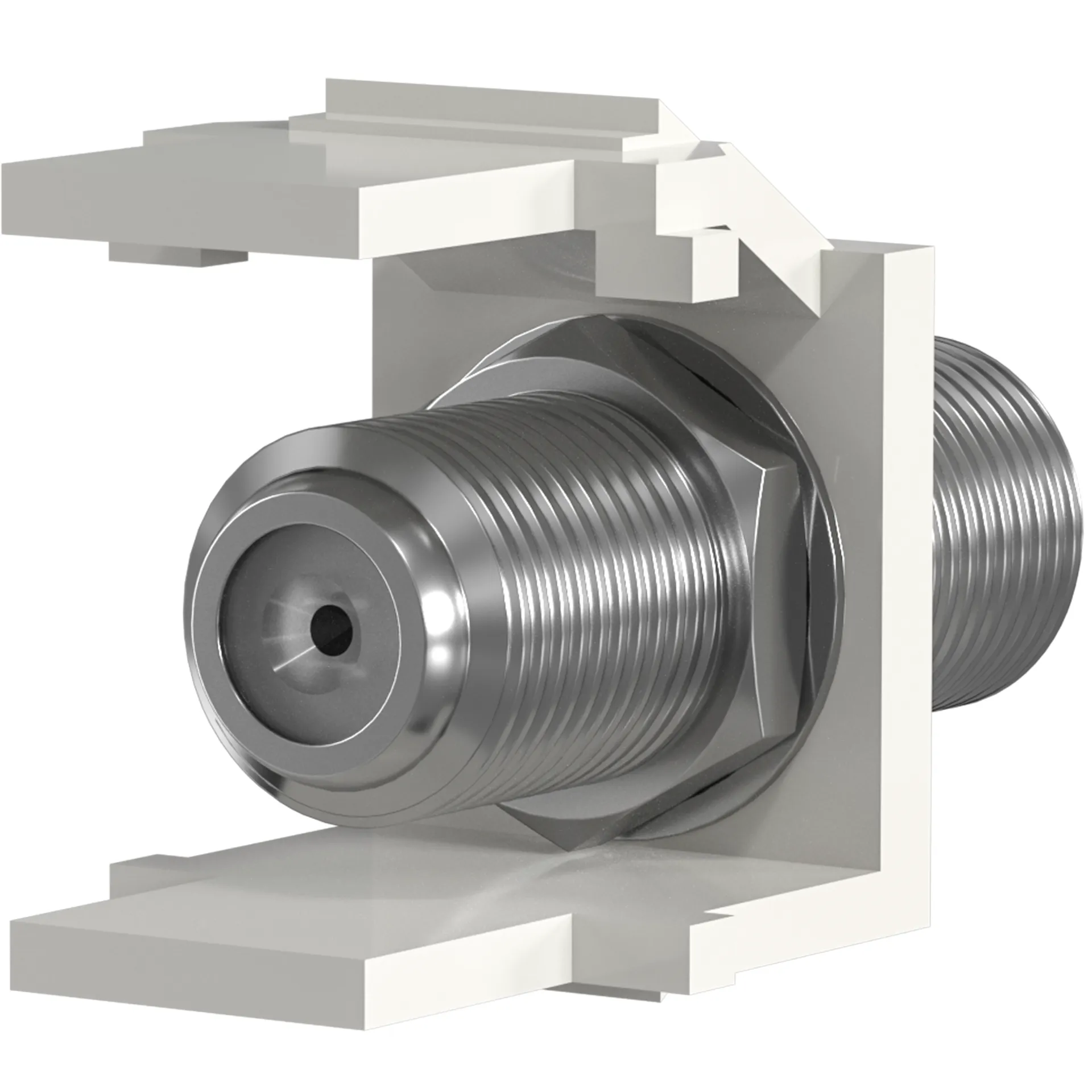 Keystone Einbauadapter F-Verbinder, weiß – Bild 2